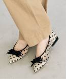 《予約》ポインテッドチュールメニーリボンフラット