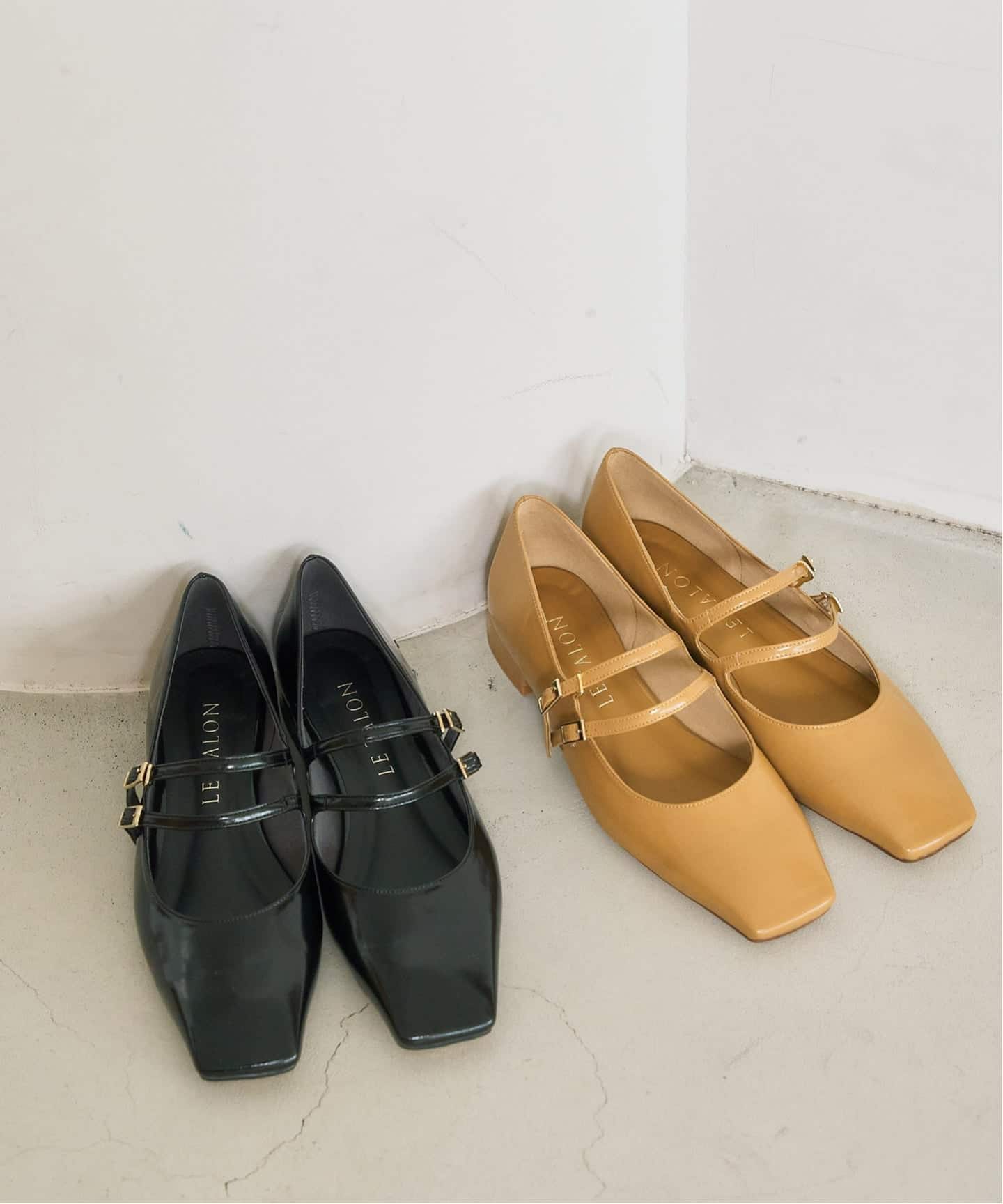 追加》スクエアWストラップメリージェーン（パンプス）｜LE TALON（ル