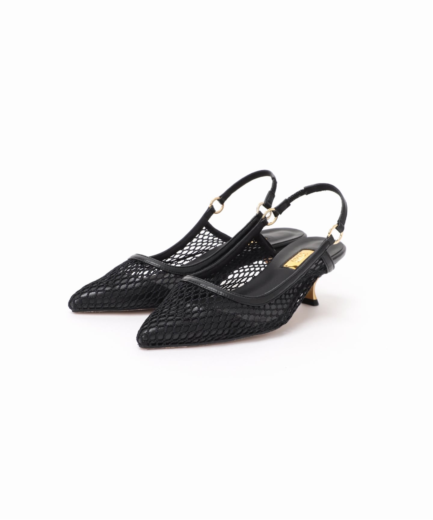追加/WEB+一部店舗限定》GRISE5cmポインテッドメッシュスリングバック