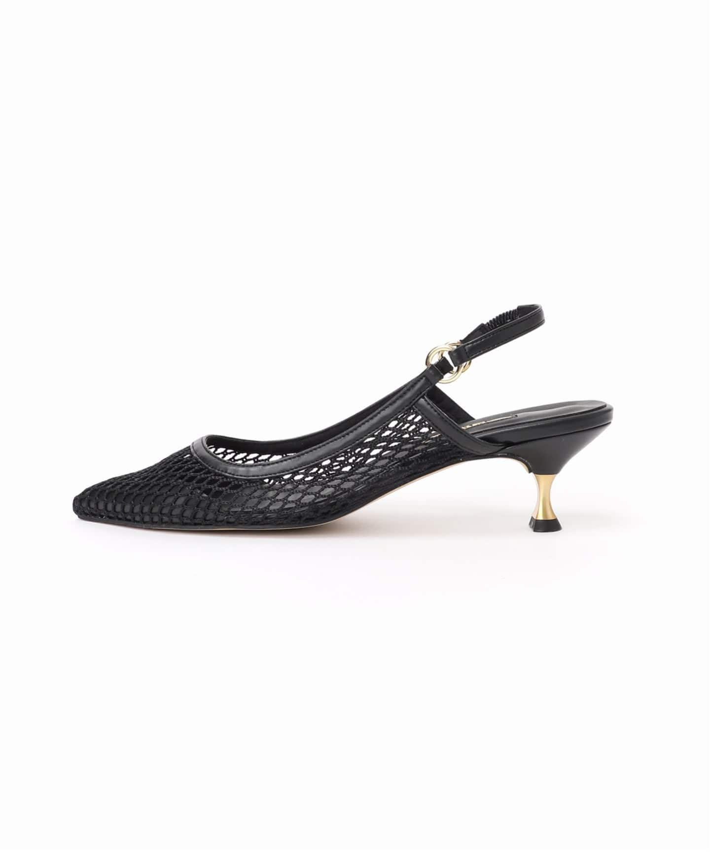 【美品】Le Talon パンプス ポインテッドメッシュスリングバック 追加2/WEB+一部店舗限定》GRISE5cmポインテッドメッシュスリングバック