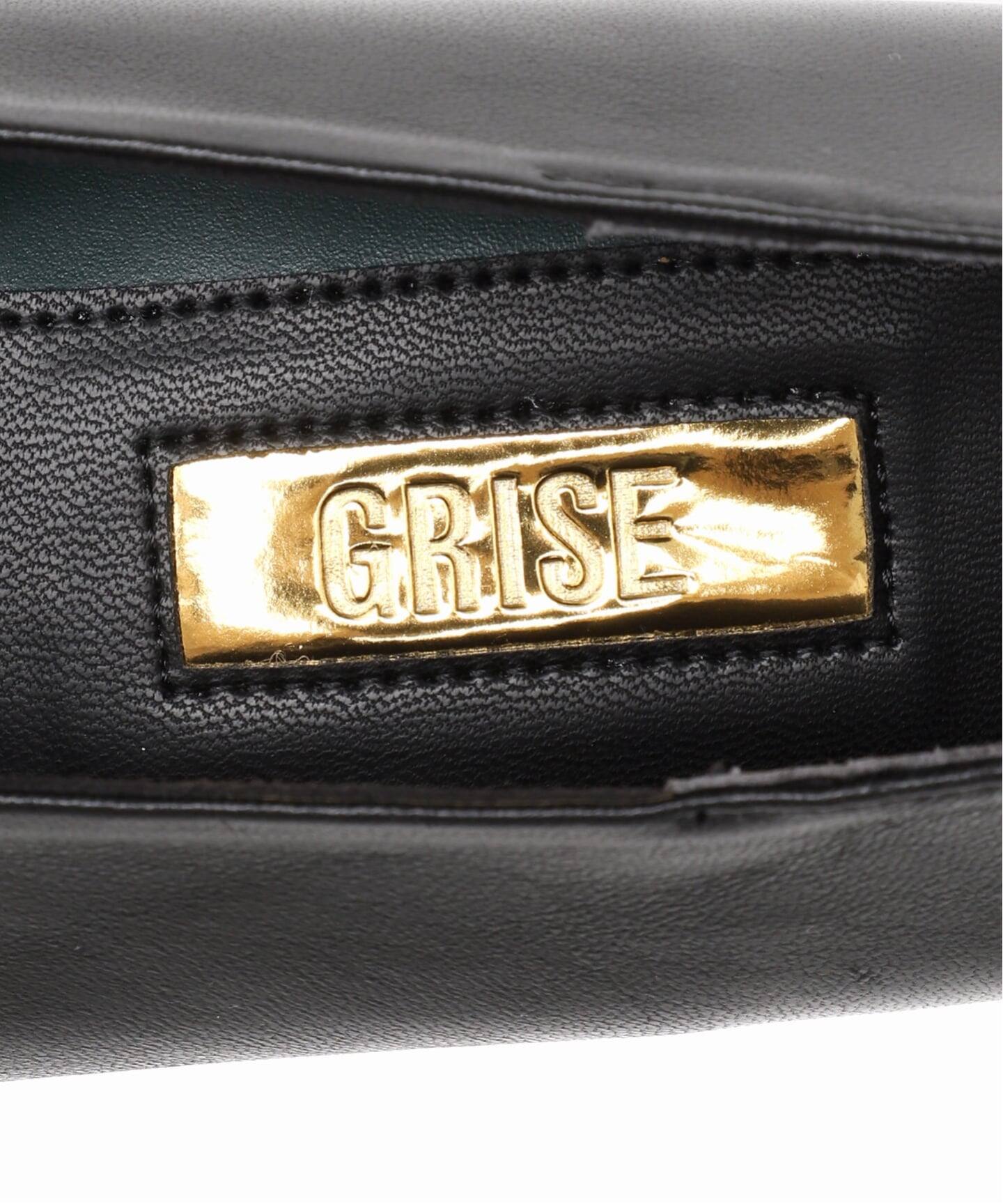 追加》GRISE6cmレザーオブリークハイバンプパンプス（パンプス