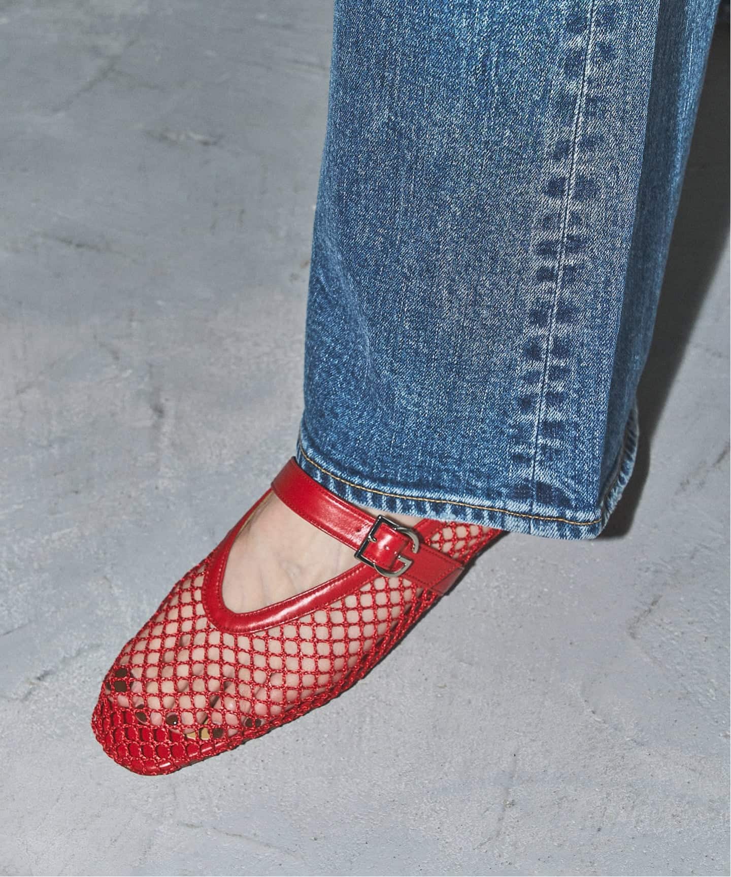 予約》GRISEメッシュメリージェーン（フラットシューズ）｜GRISE