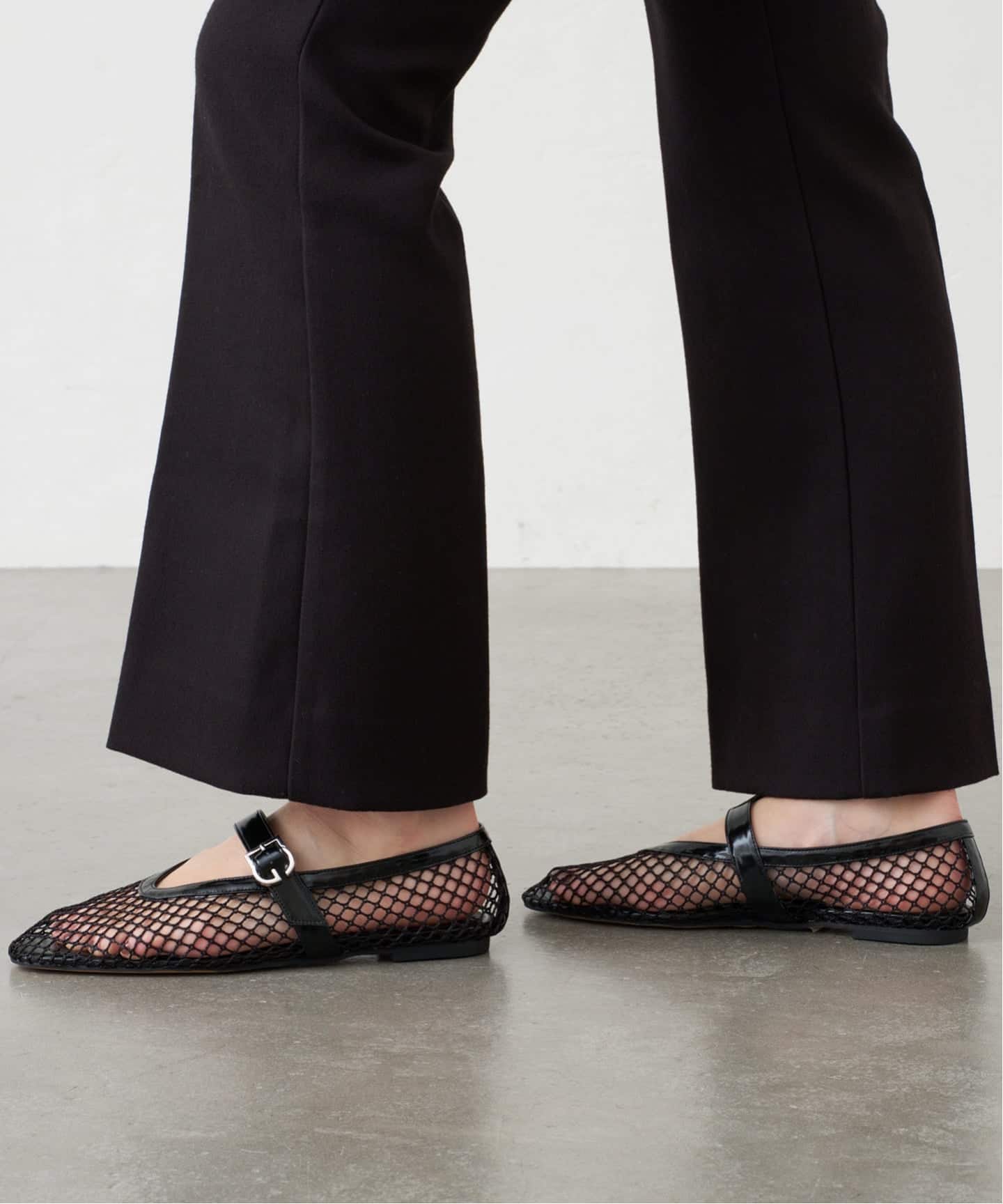 予約》GRISEメッシュメリージェーン（フラットシューズ）｜GRISE