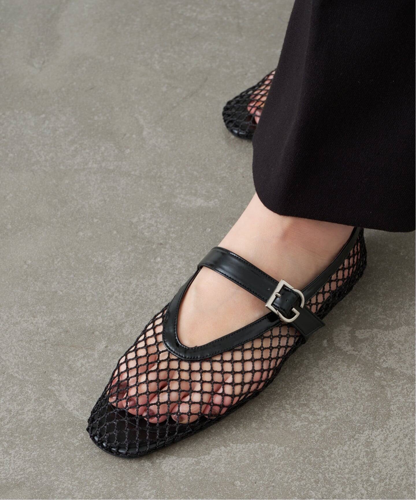 予約》GRISEメッシュメリージェーン（フラットシューズ）｜GRISE