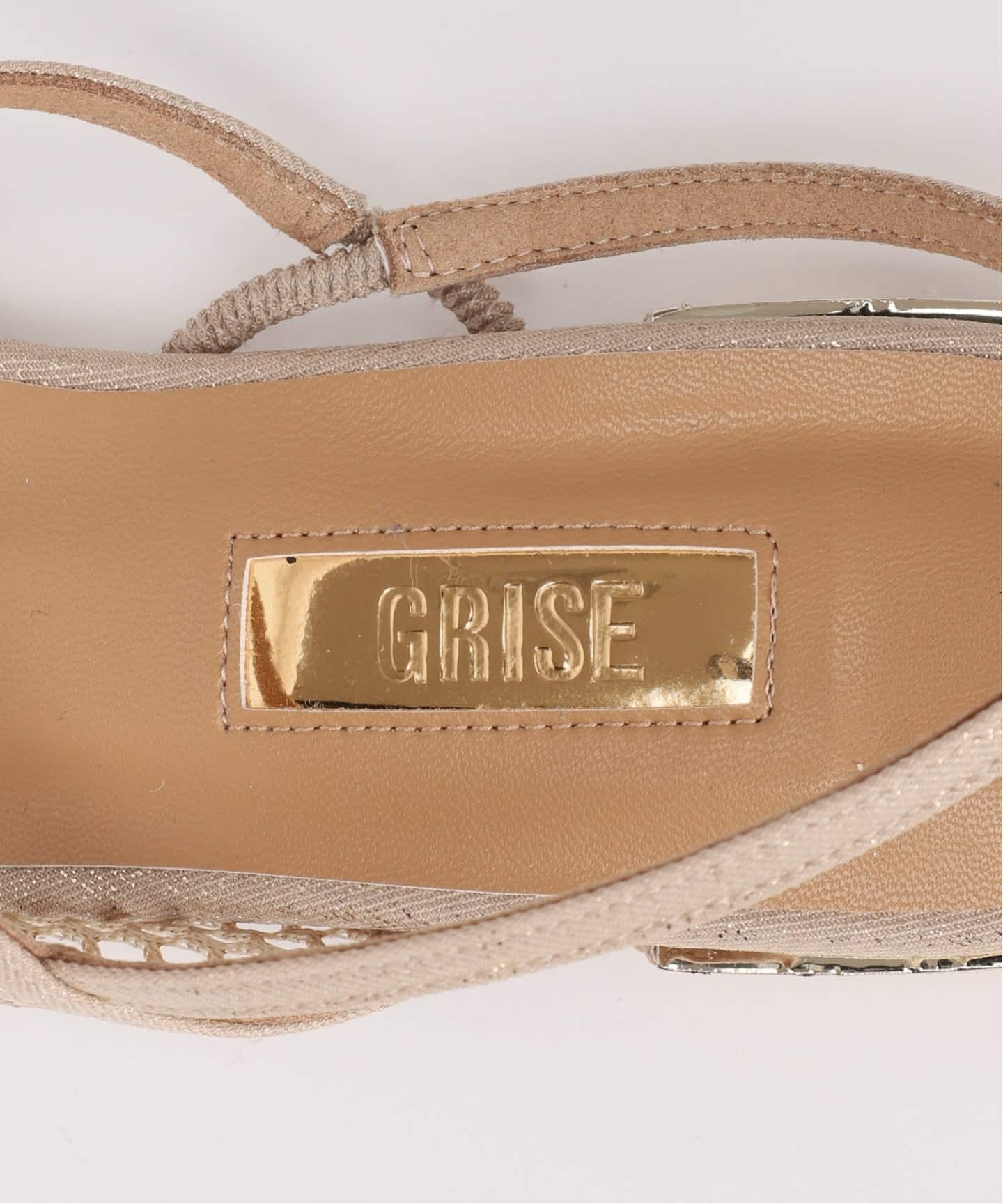 WEB+一部店舗限定》GRISEネットストラップスリングバック（フラット
