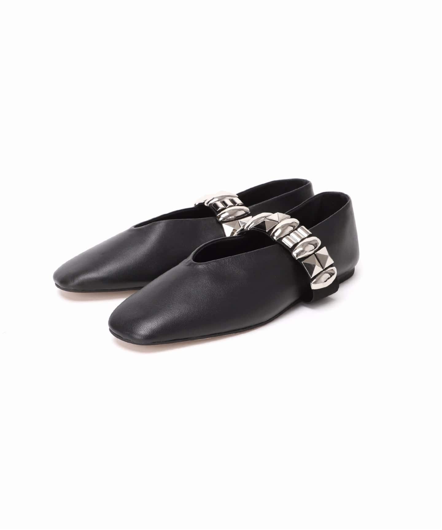 追加予約》GRISEレザーEDGEスタッズベルトメリージェーン（フラット