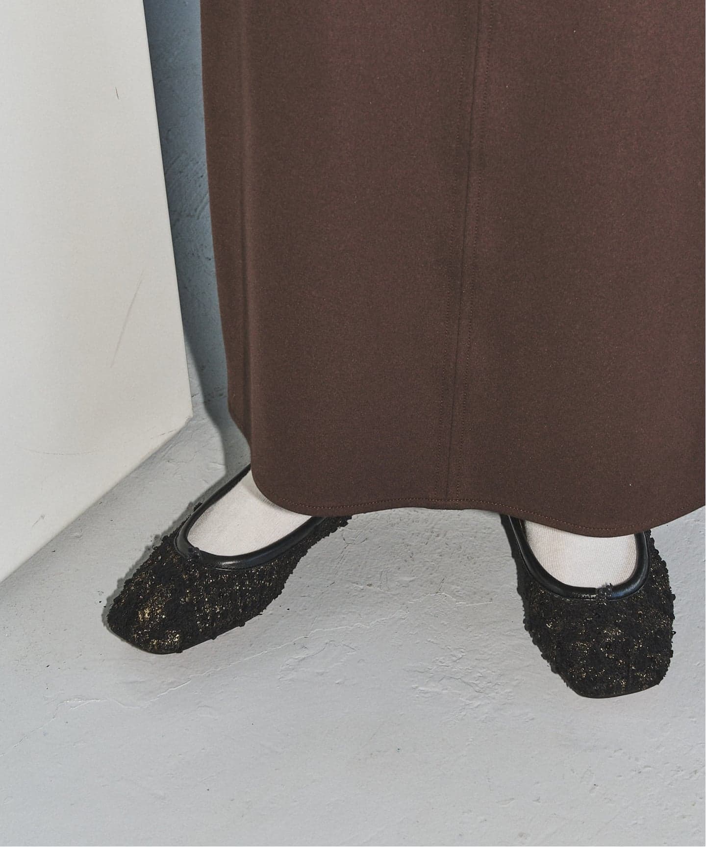 GRISEスクエアプリーツフラット（フラットシューズ）｜GRISE（グリーズ