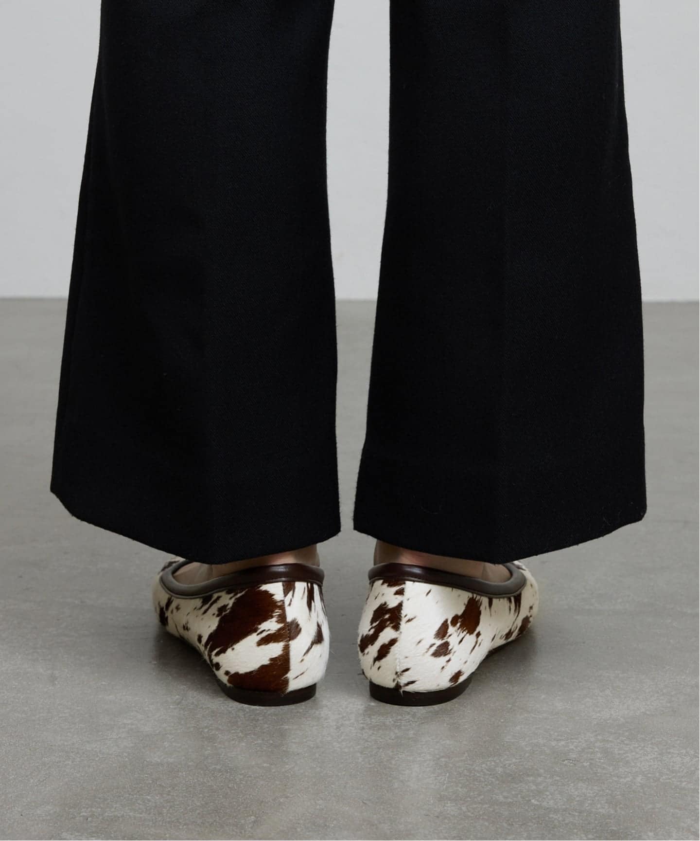 GRISEレザースクエアプリーツフラット（フラットシューズ）｜GRISE