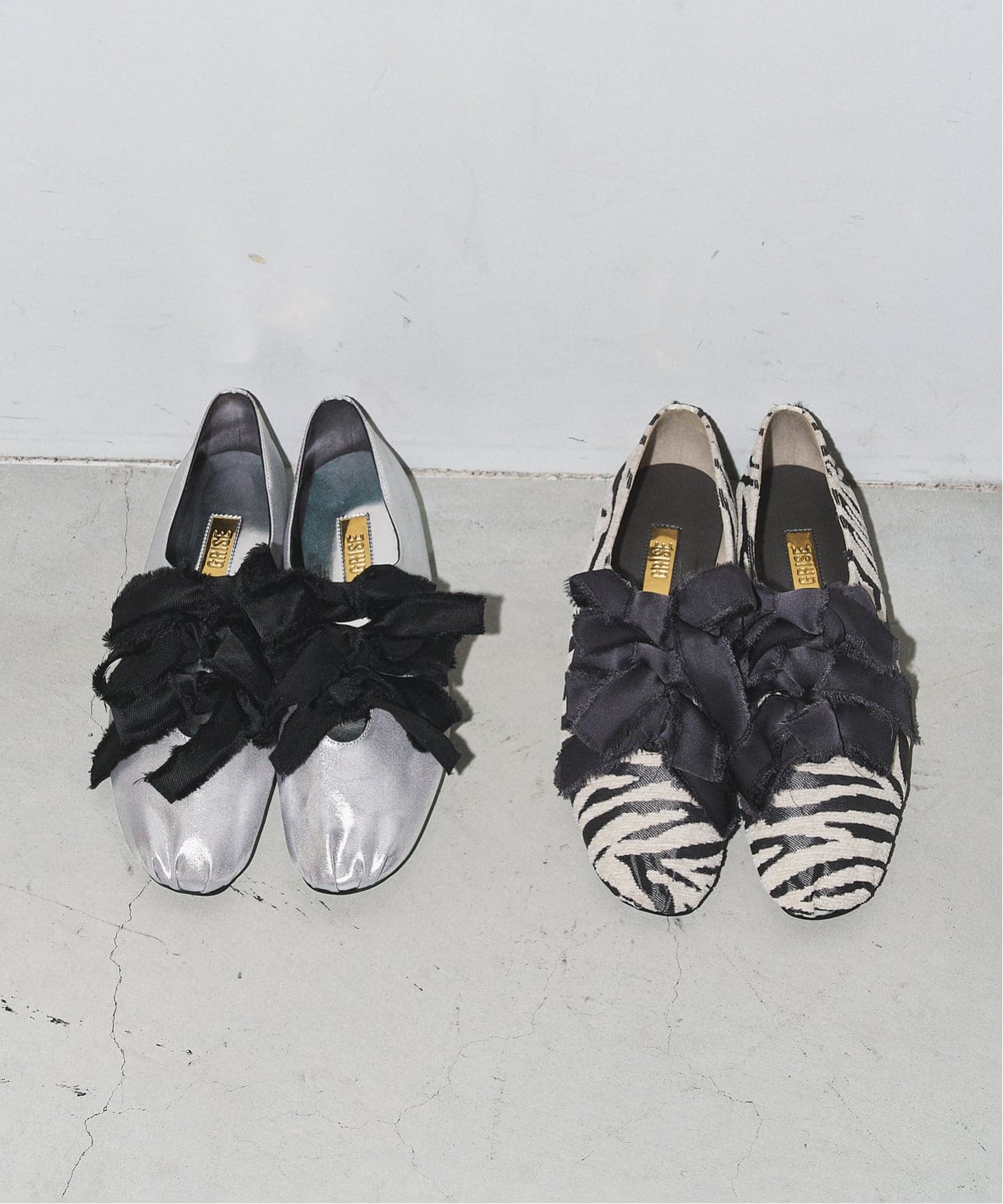 WEB+GRISE新宿店限定/追加》GRISEサテンリボンバレリーナ（フラット