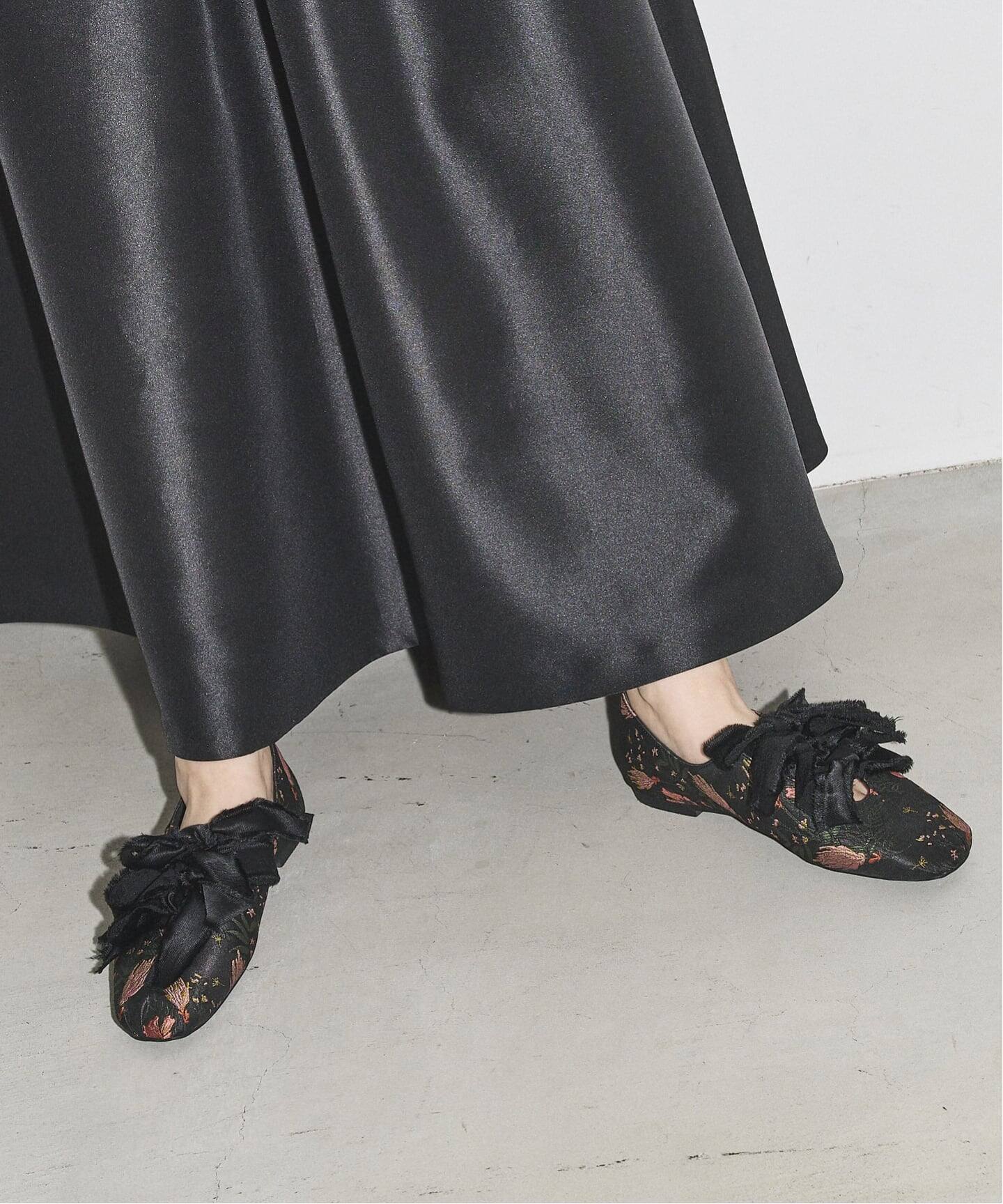 WEB+GRISE新宿店限定/追加》GRISEサテンリボンバレリーナ（フラット