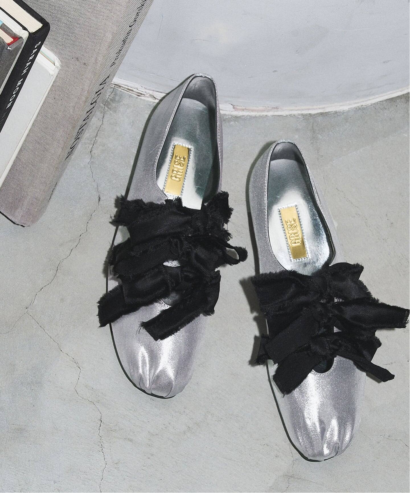 WEB+GRISE新宿店限定/追加》GRISEサテンリボンバレリーナ（フラット