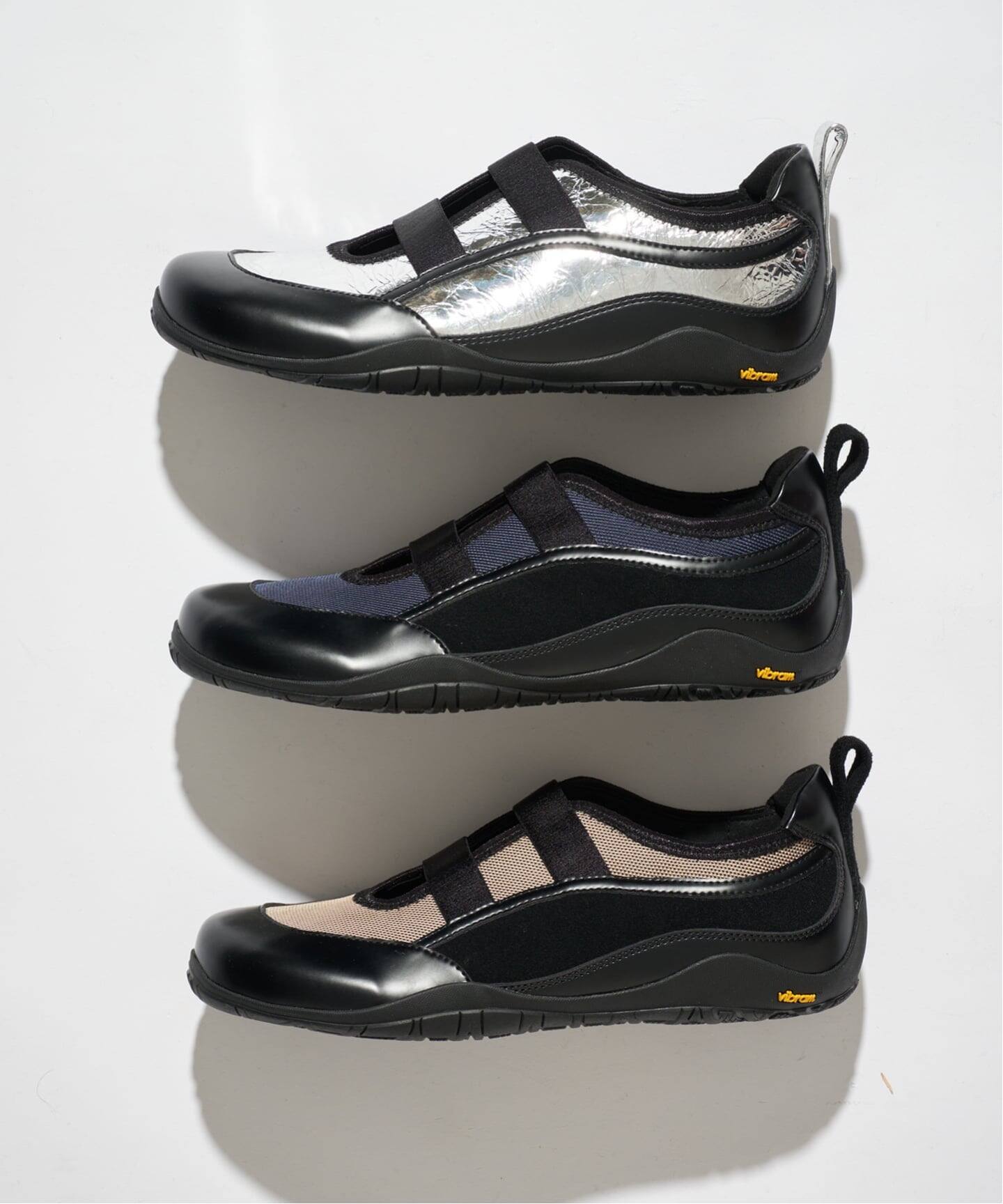 GRISE VIBRAM ダブルストラップバレリーナ（スニーカー）｜LE TALON
