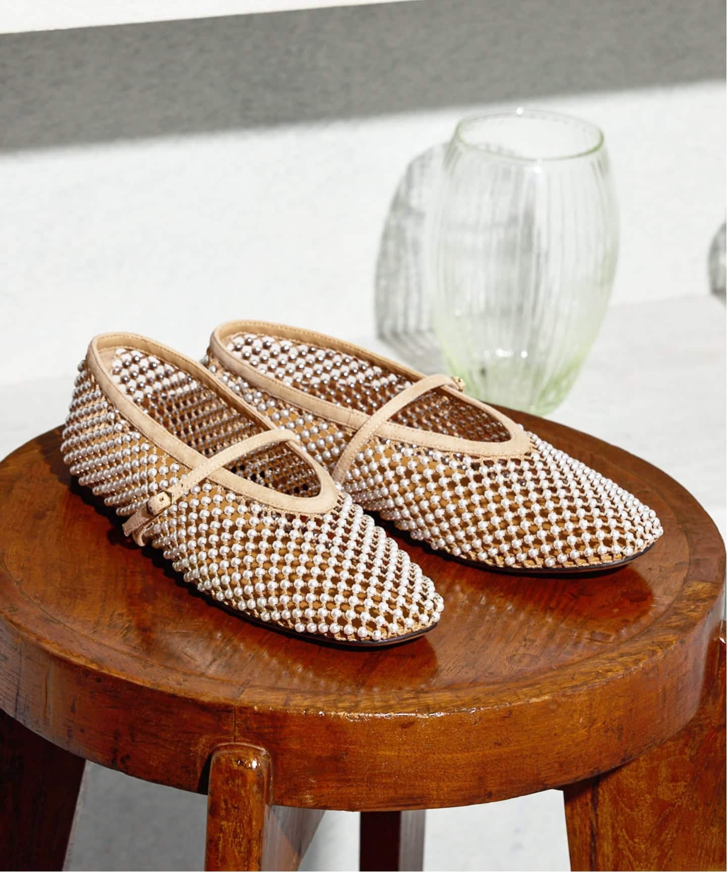 GRISEパールネットメリージェーン（フラットシューズ）｜GRISE