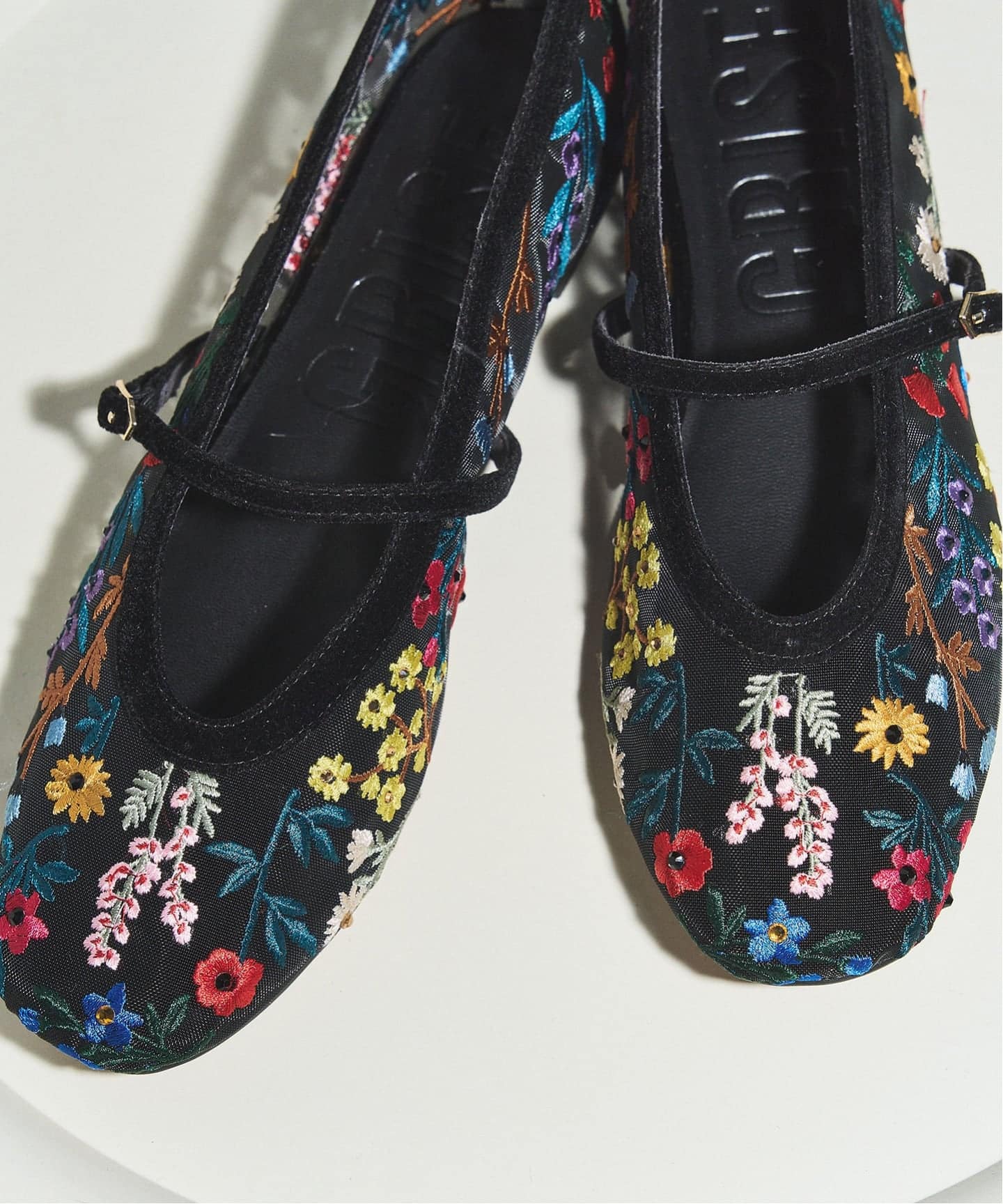 GRISEシアーEMBROIDERY メリージェーン（フラットシューズ）｜LE TALON