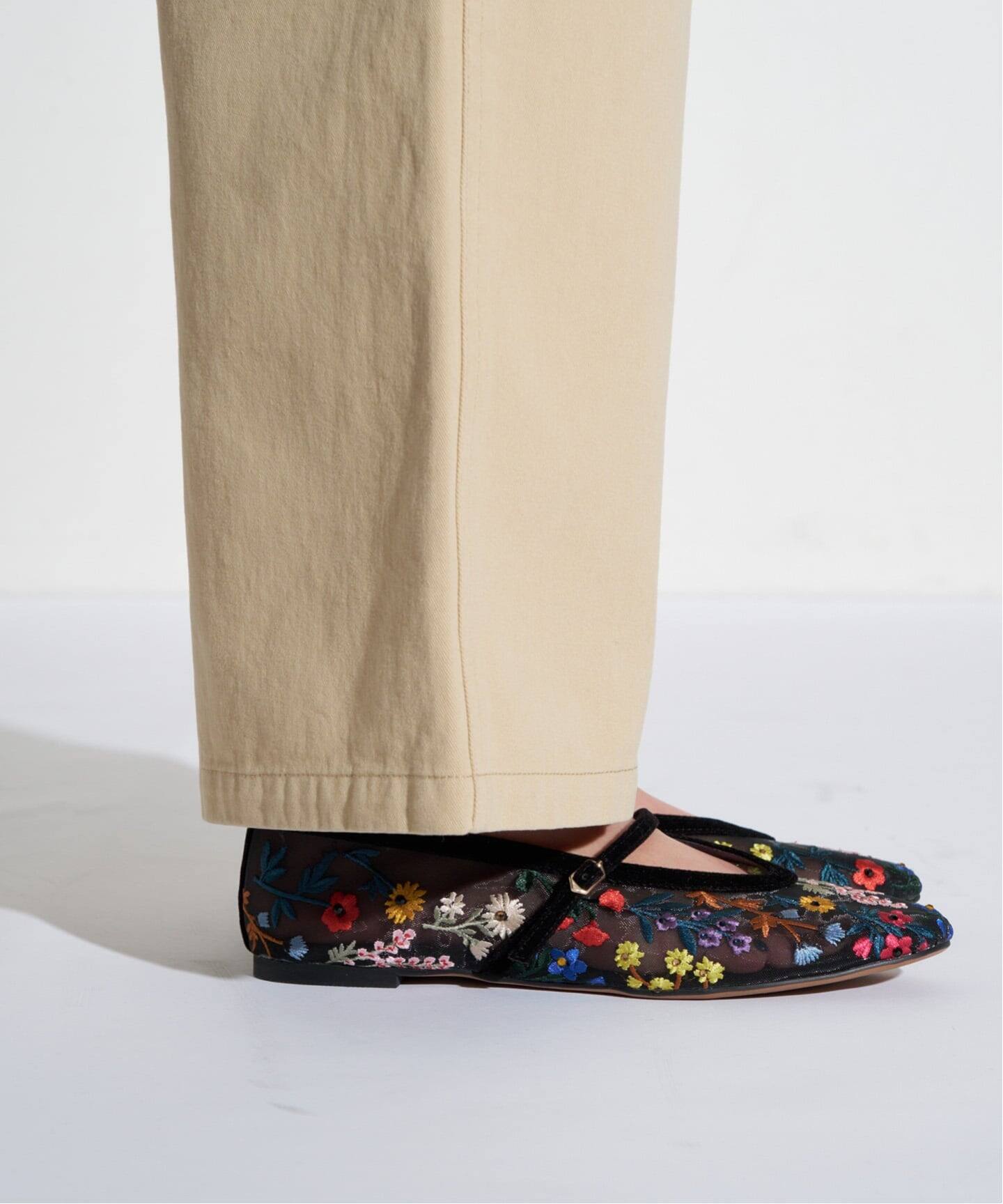 GRISEシアーEMBROIDERY メリージェーン（フラットシューズ）｜LE TALON