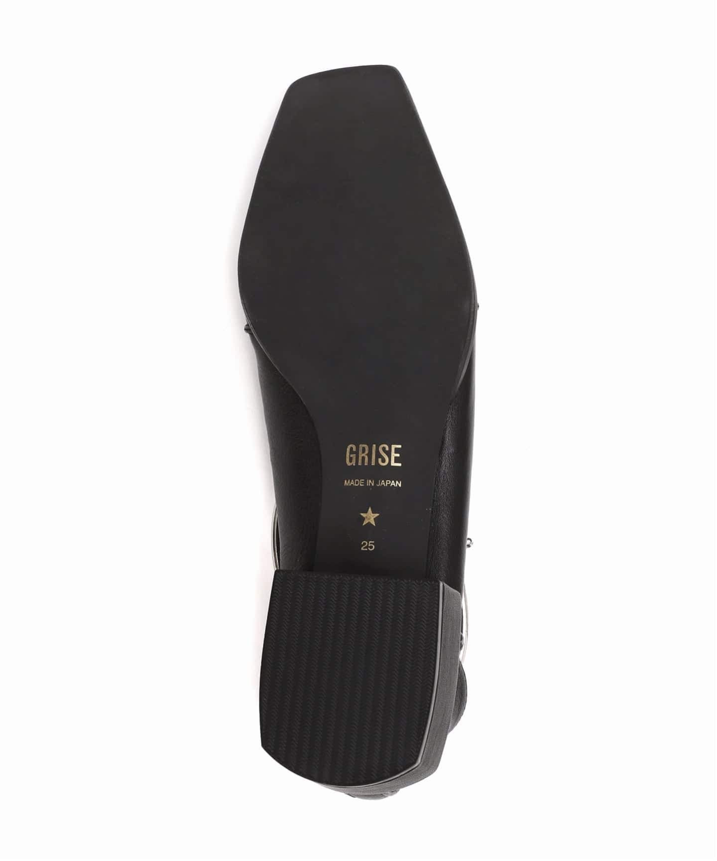 【新品】Le Talon レザースクエアクロスシームアンクルフラット【ブラック】 追加予約/WEB+一部店舗限定》GRISEレザースクエアクロスシームアンクル