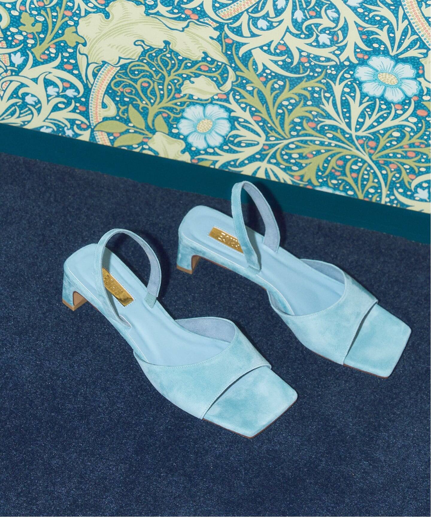 WEB+一部店舗限定》MIDORI UEEDA×GRISE4cmレザースクエアスエード