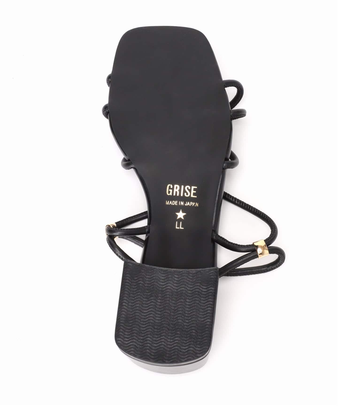 追加/WEB+一部店舗限定》GRISE3.5cmクロスメタルストリングサンダル
