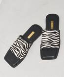 GRISE LEATHER SLIDE サンダル