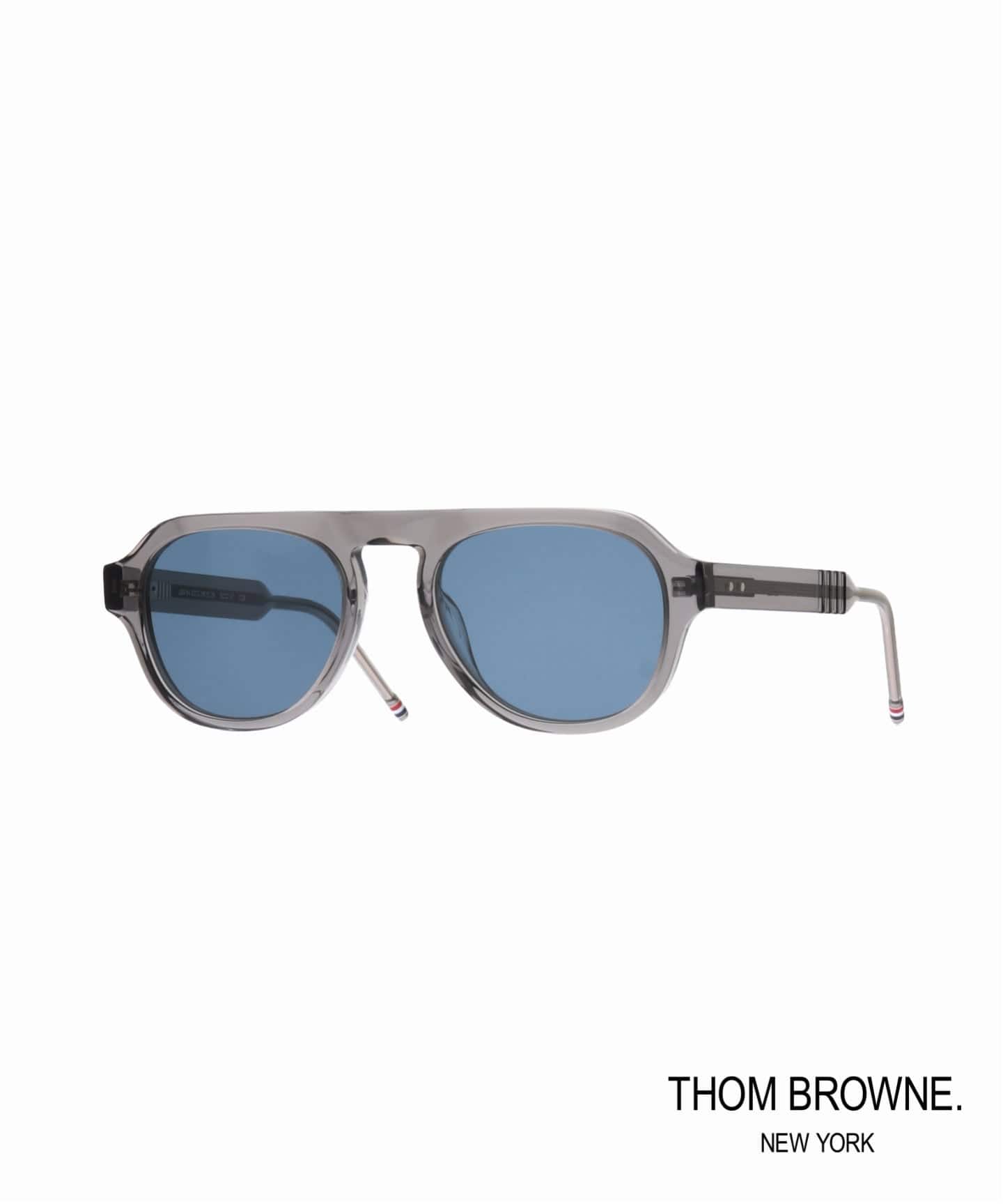 Thom Browne サングラス Aviator - 黒|TB801AGGLDBLK | THEBS THOM