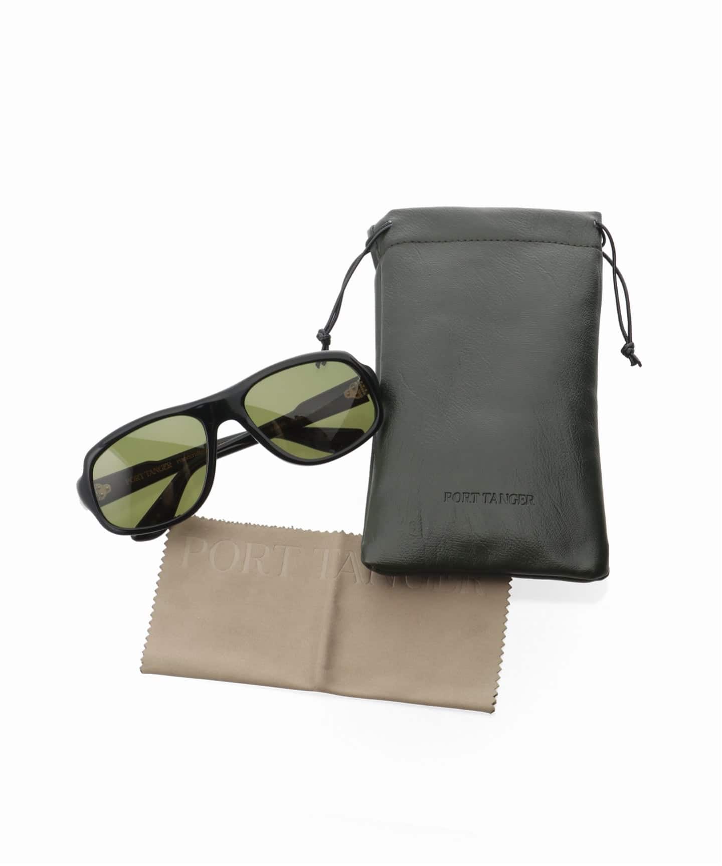 PORT TANGER BAMBA BLACK/DARK GREEN Sunglasses（サングラス