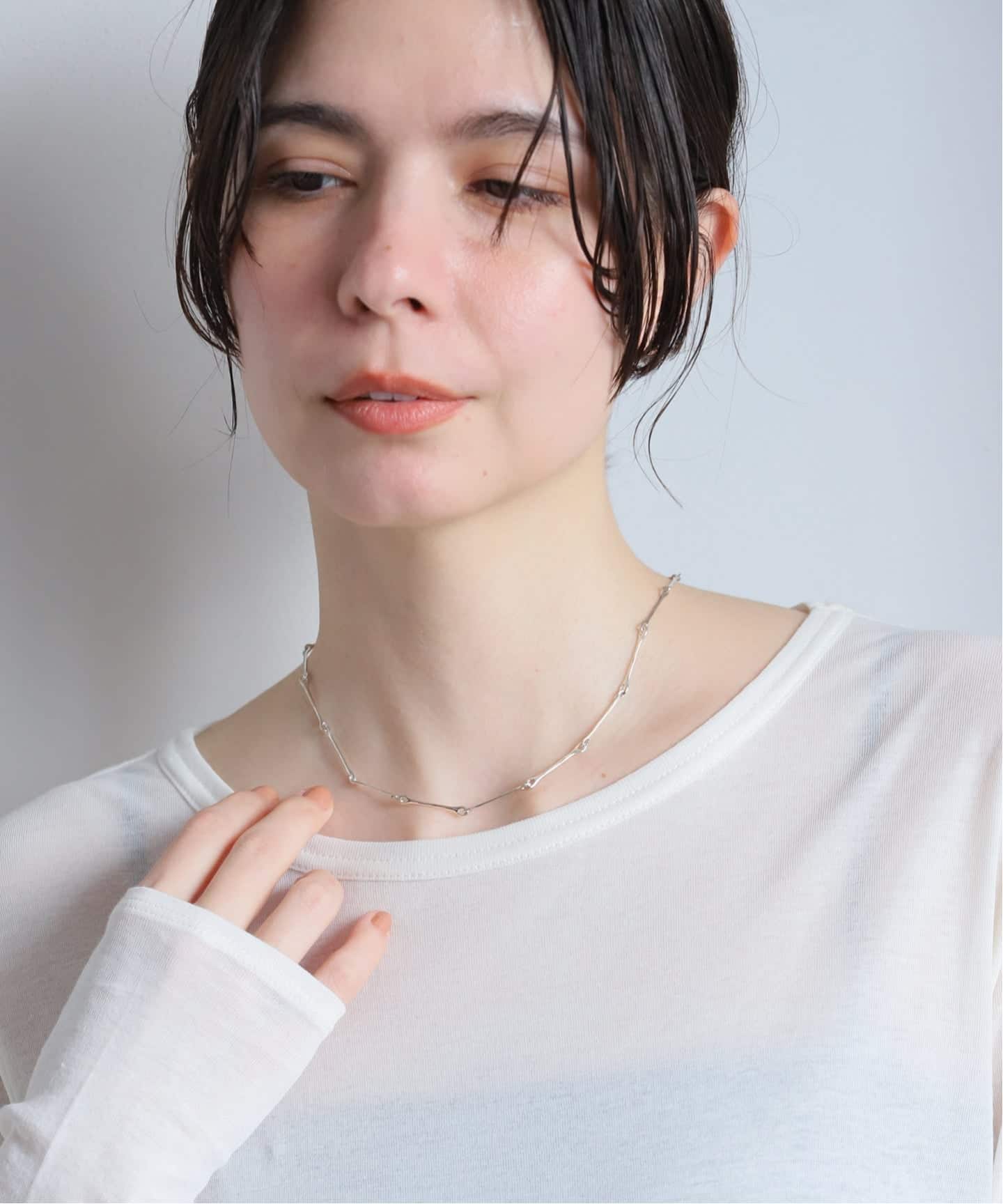 R.ALAGAN THIN FIBULA CHAIN NECKLACE SILVER（ネックレス）｜EYETHINK