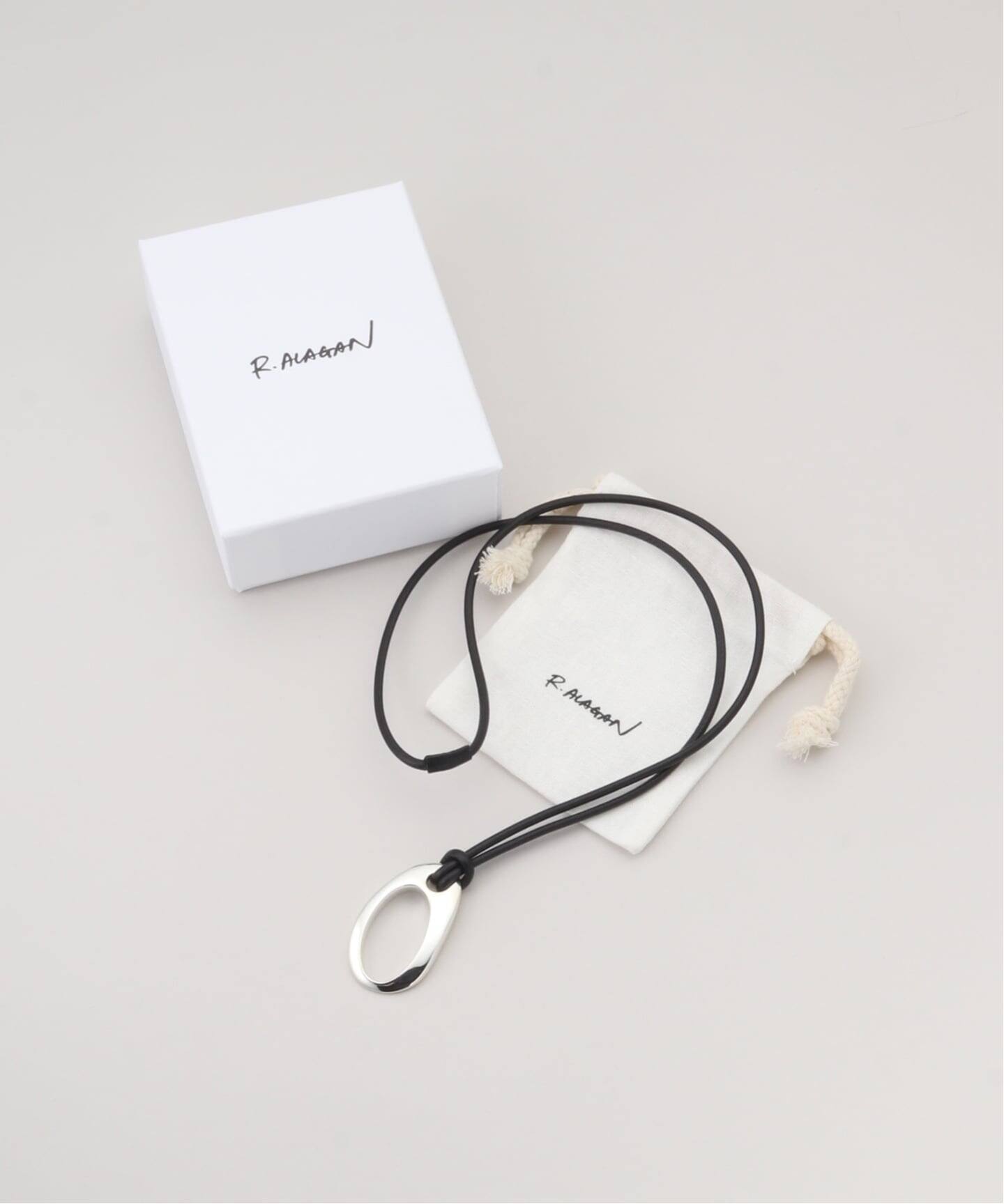 R.ALAGAN IKEBANA RING with code SILVER/BLACK（ネックレス