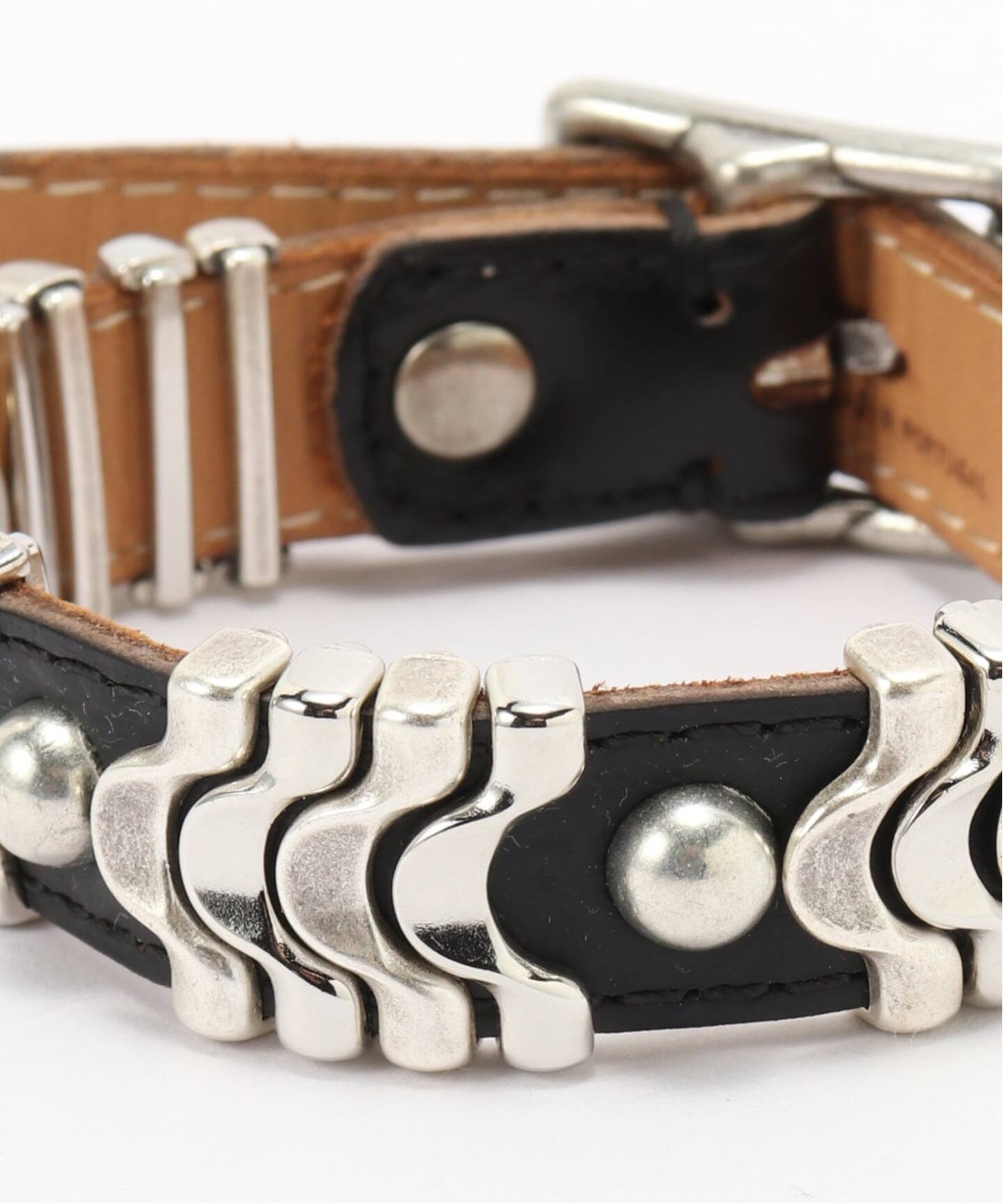 OUR LEGACY WAVE BRACELET Black Chromexcel Leathe（ブレスレット