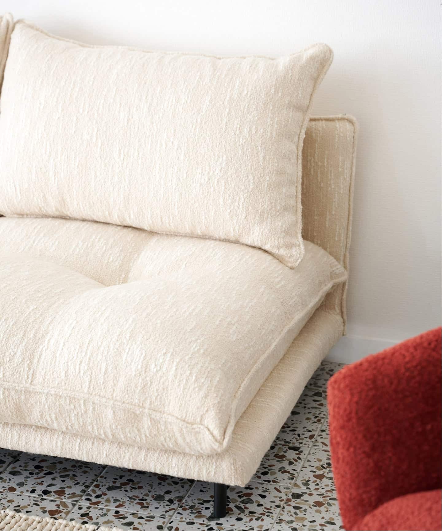 大型商品》PORTO SOFA Low W1700 (26IV) ポルトソファ アイボリー