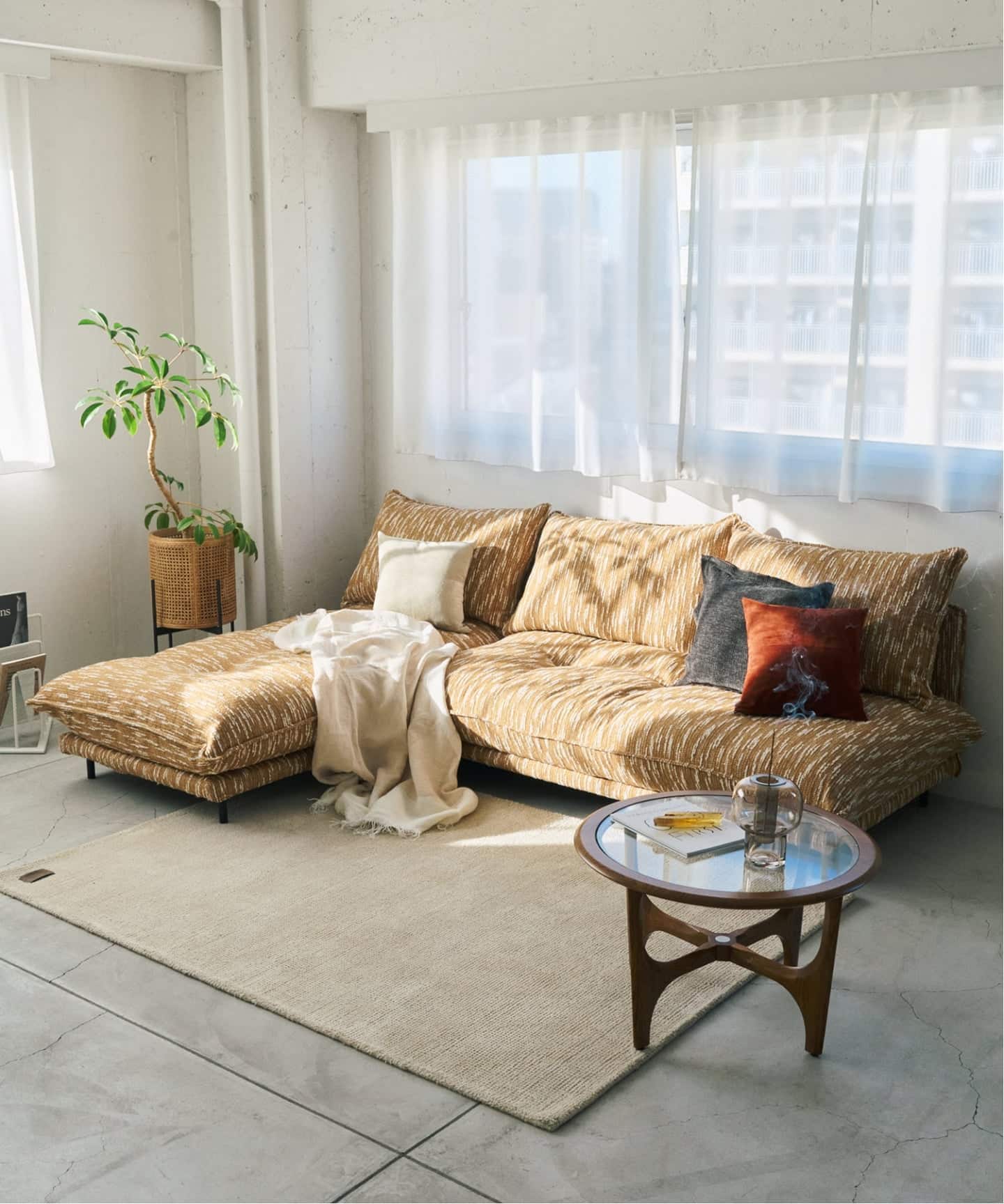 大型商品》PORTO SOFA Low W1700 (26OR) ポルトソファ オレンジ