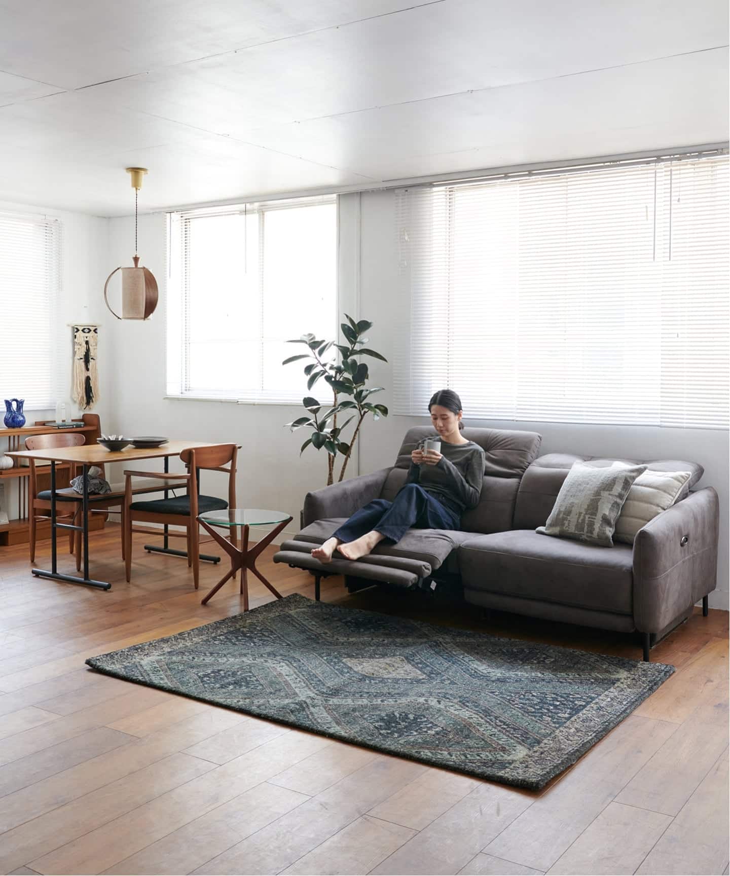 大型商品》SHEFFIELD RECLINING SOFA 2nd GREY シェフィールド 電動