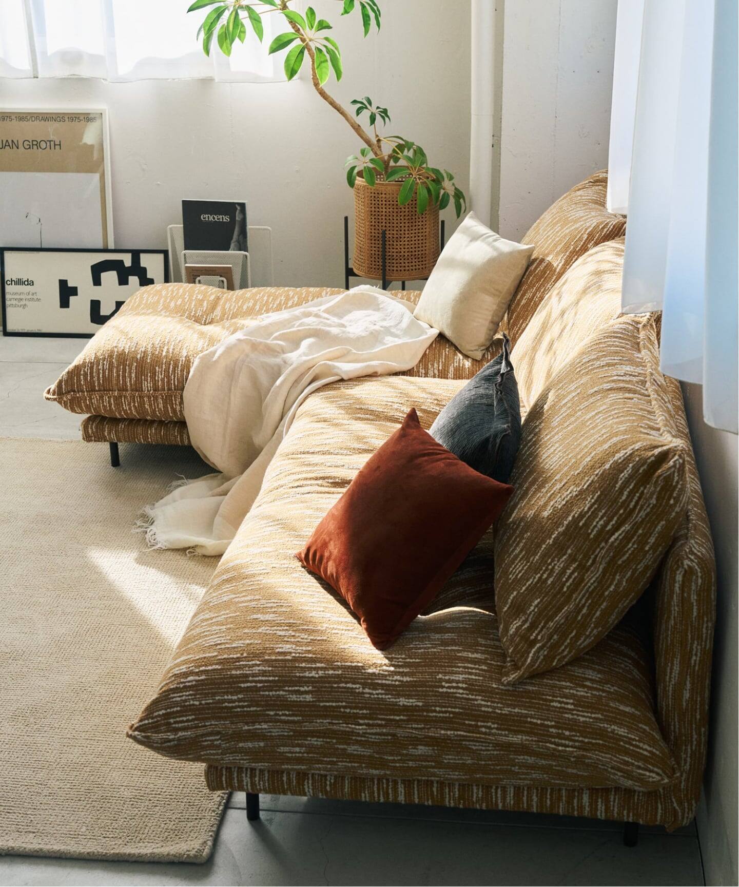 大型商品》PORTO COUCH SOFA Low (26OR) ポルトカウチソファ オレンジ