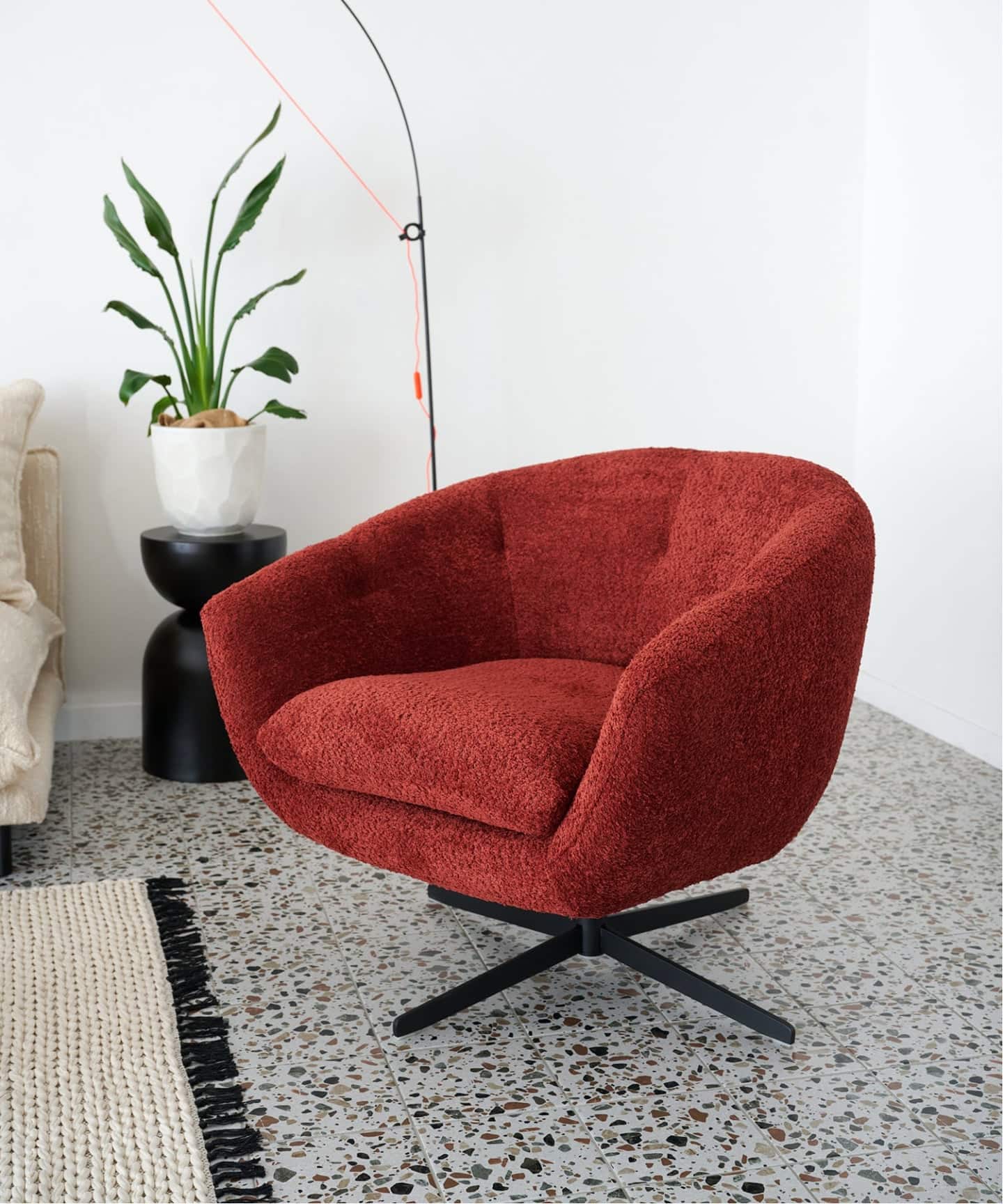 予約》《大型商品》MORROW LOUNGE CHAIR Wine モロー ラウンジチェア