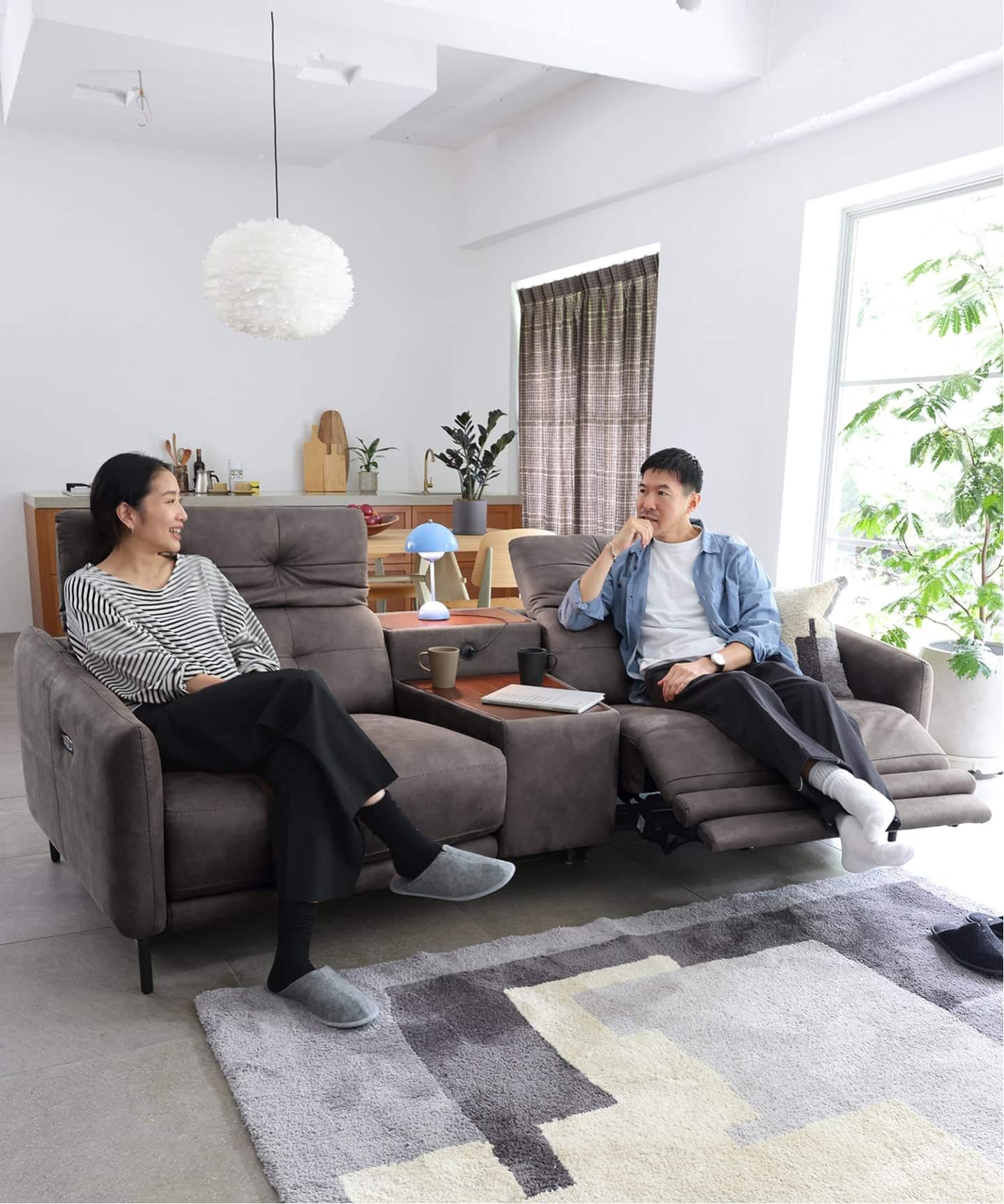 大型商品》SHEFFIELD SIDE TABLE GREY サイドテーブル（ソファ