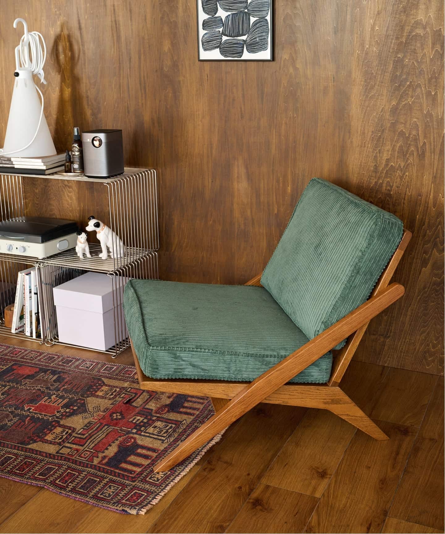 予約》《大型商品》GHENT LOUNGE CHAIR corduroy GREEN ヘント