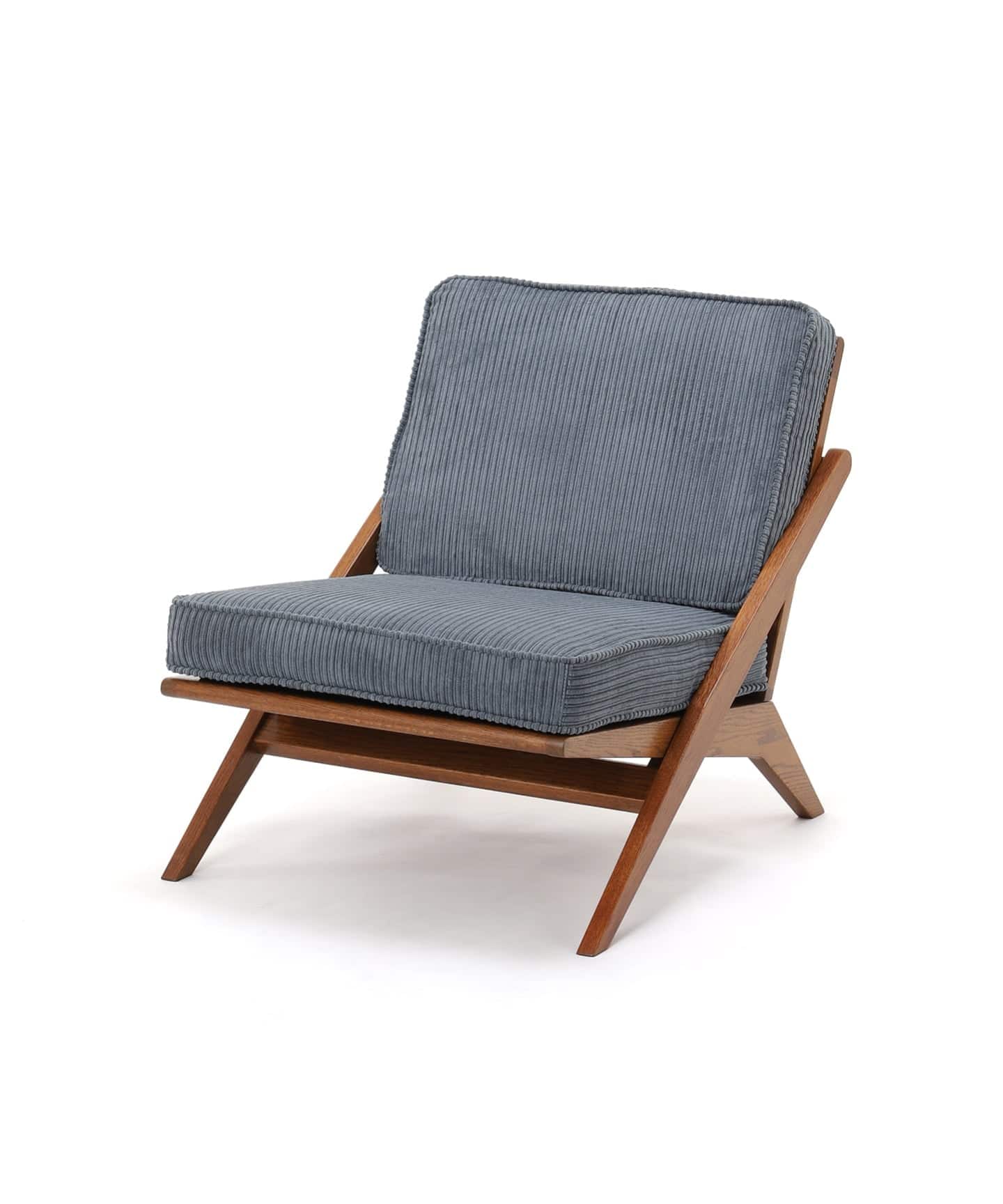 予約》《大型商品》GHENT LOUNGE CHAIR corduroy BLUE GRAY ヘント