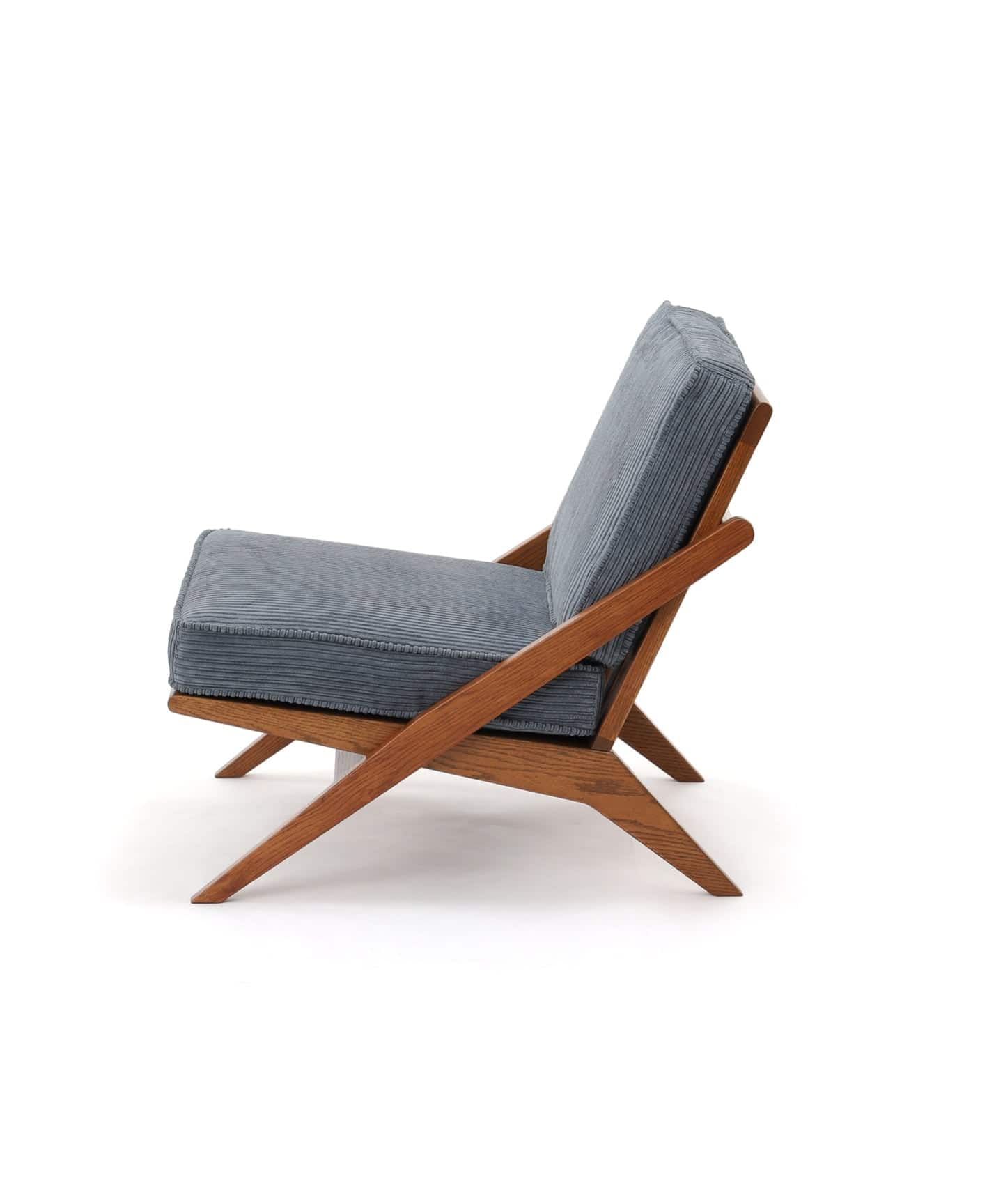 予約》《大型商品》GHENT LOUNGE CHAIR corduroy BLUE GRAY ヘント