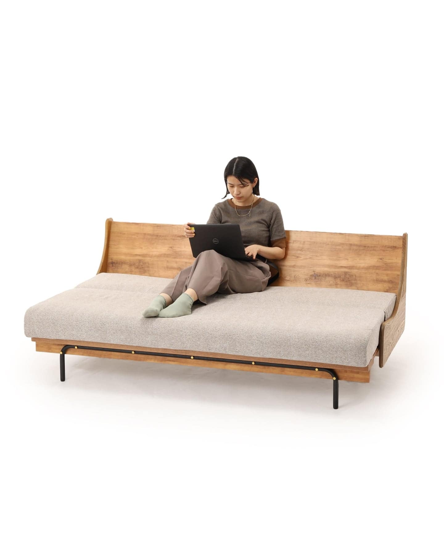 予約》《大型商品》HABITAT SOFA BED 180cm BEIGE ハビタソファ ベット