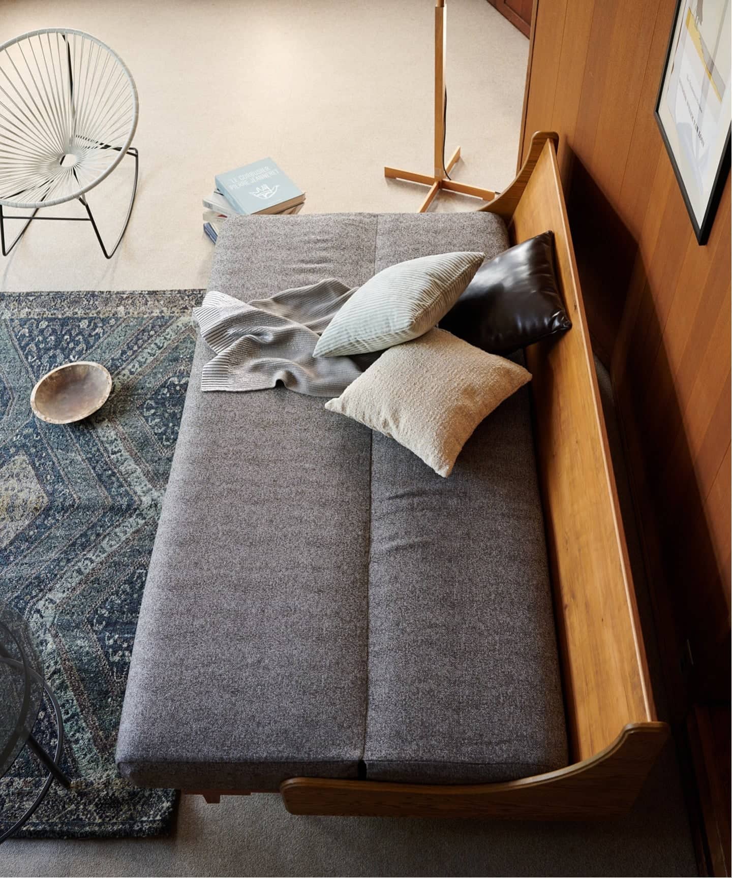 大型商品》HABITAT SOFA BED 200cm GRAY ハビタソファ ベット グレー