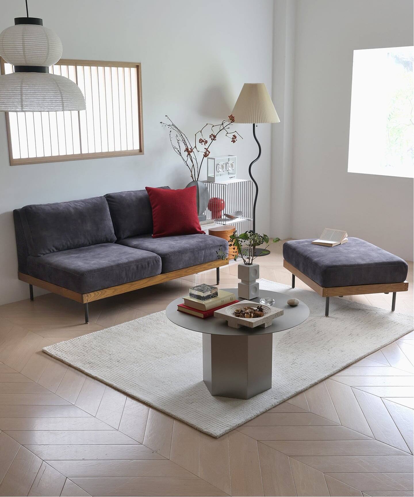 予約》《大型商品》LILLE SOFA 2P 2ND VELVET BK リルソファ