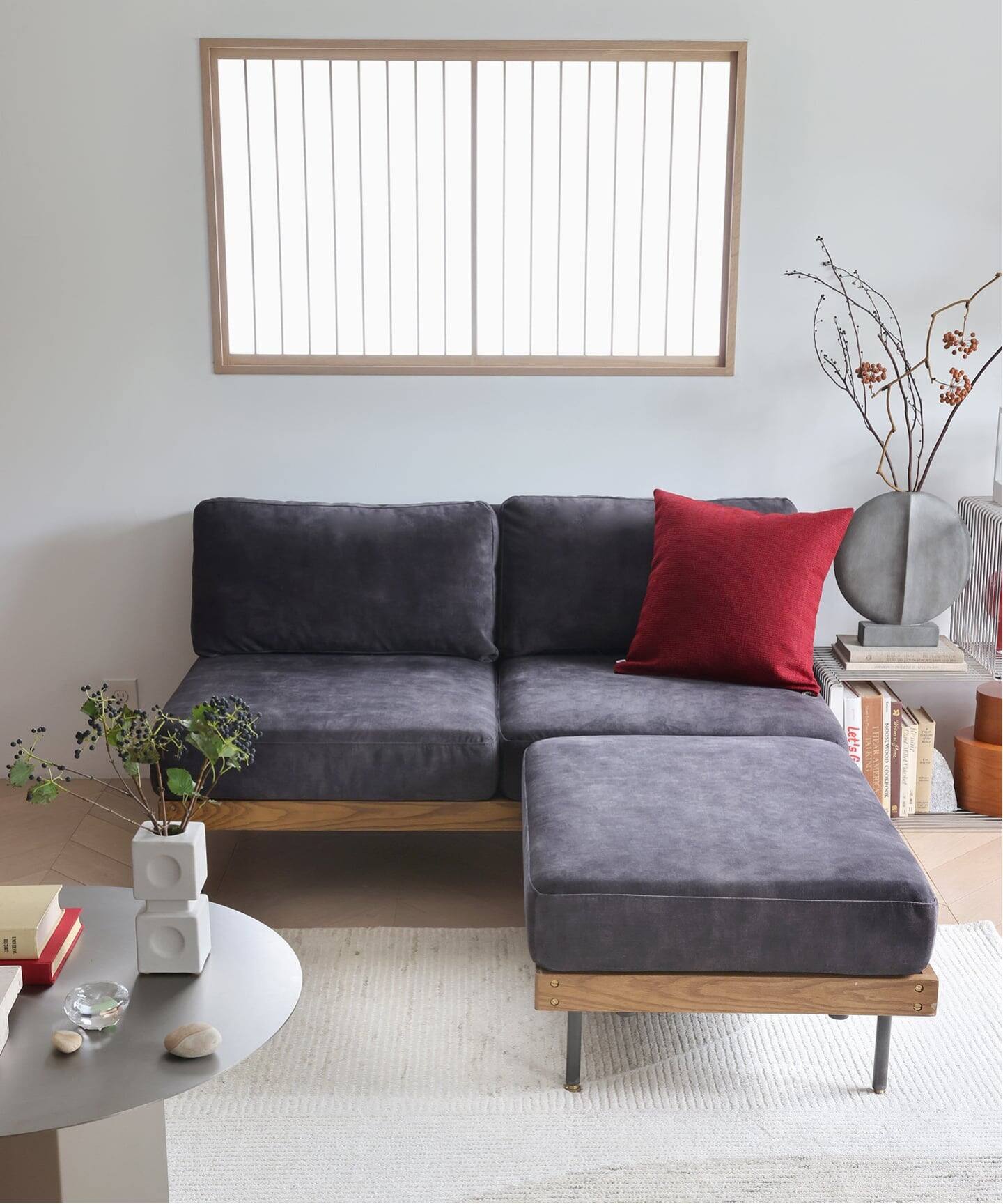 予約》《大型商品》LILLE SOFA 2P 2ND VELVET BK リルソファ