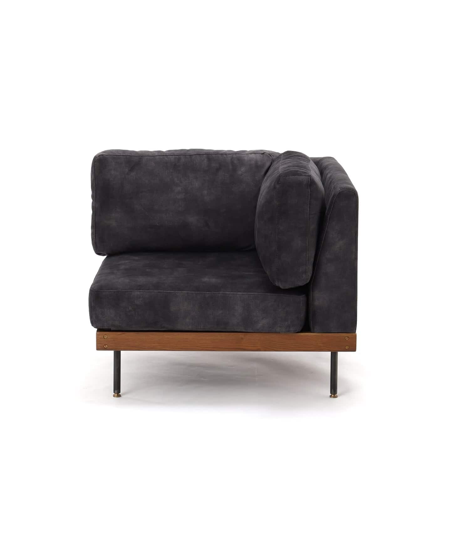予約》《大型商品》LILLE CORNER SOFA 2ND VELVET BK リルコーナー