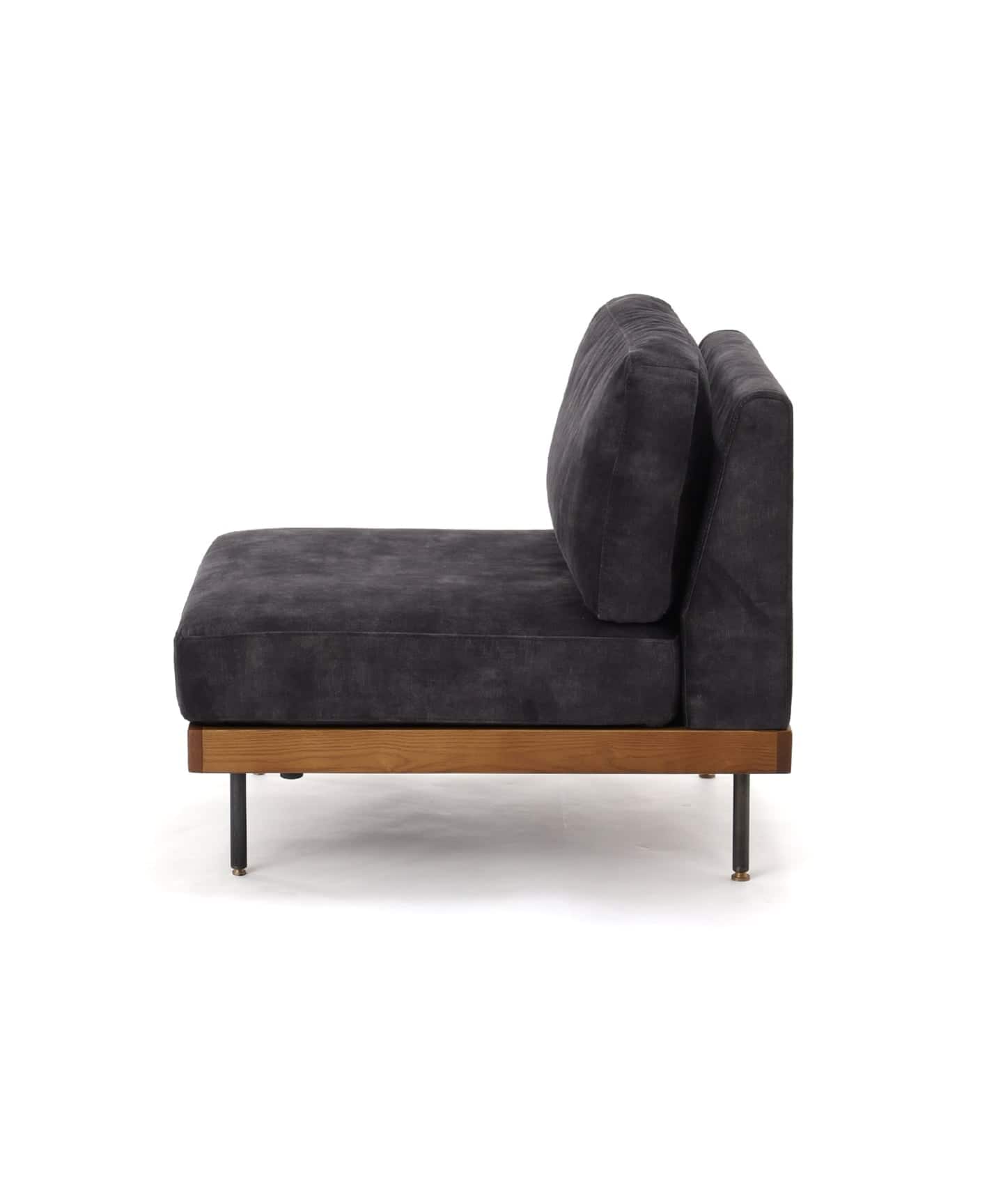 予約》《大型商品》LILLE SOFA 1P 2ND VELVET BK リルソファ