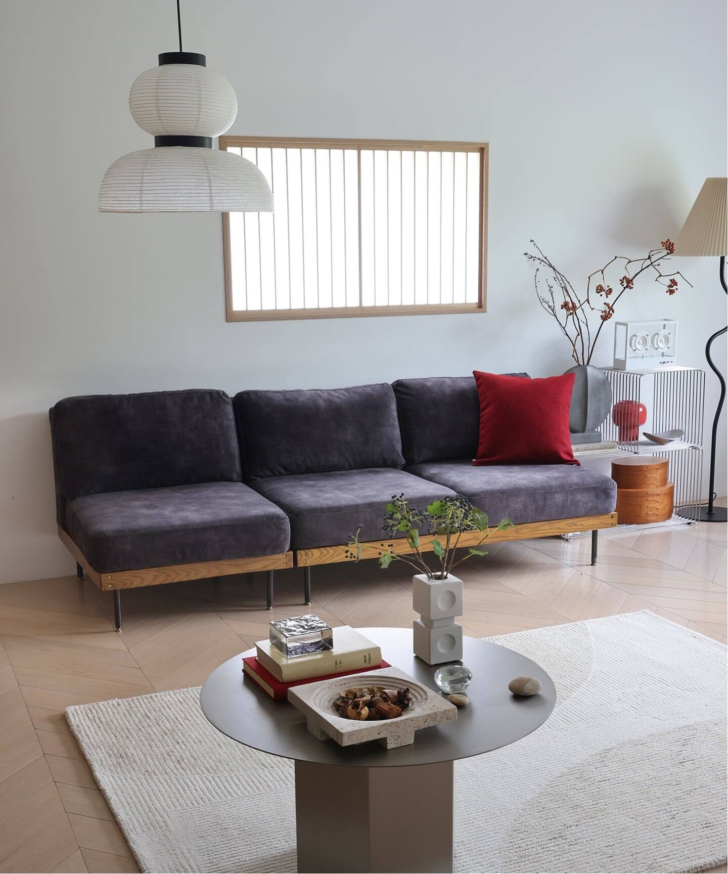 予約》《大型商品》LILLE SOFA 1P 2ND VELVET BK リルソファ