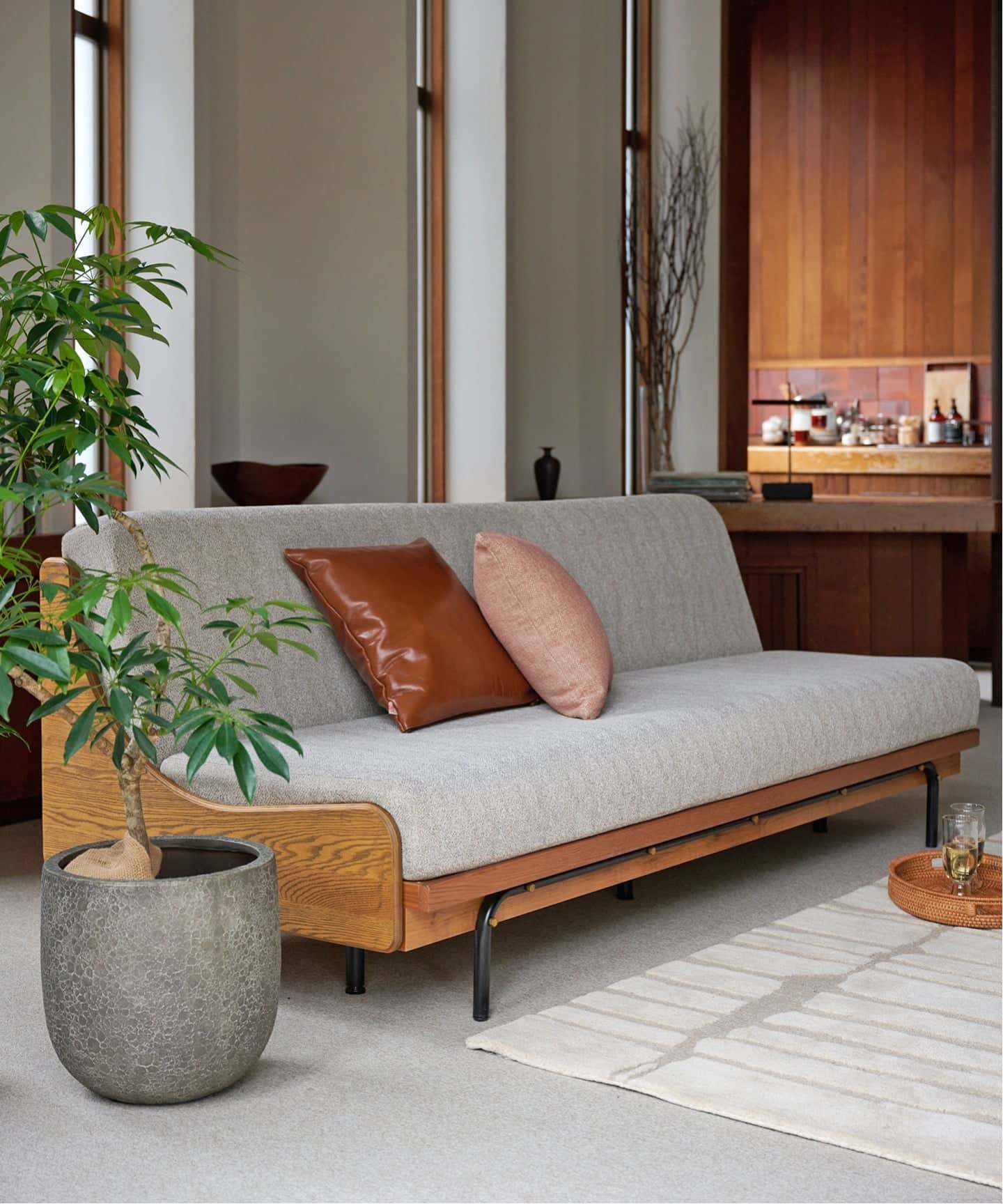 予約》《大型商品》HABITAT SOFA BED 200cm BEIGE ハビタソファ ベット