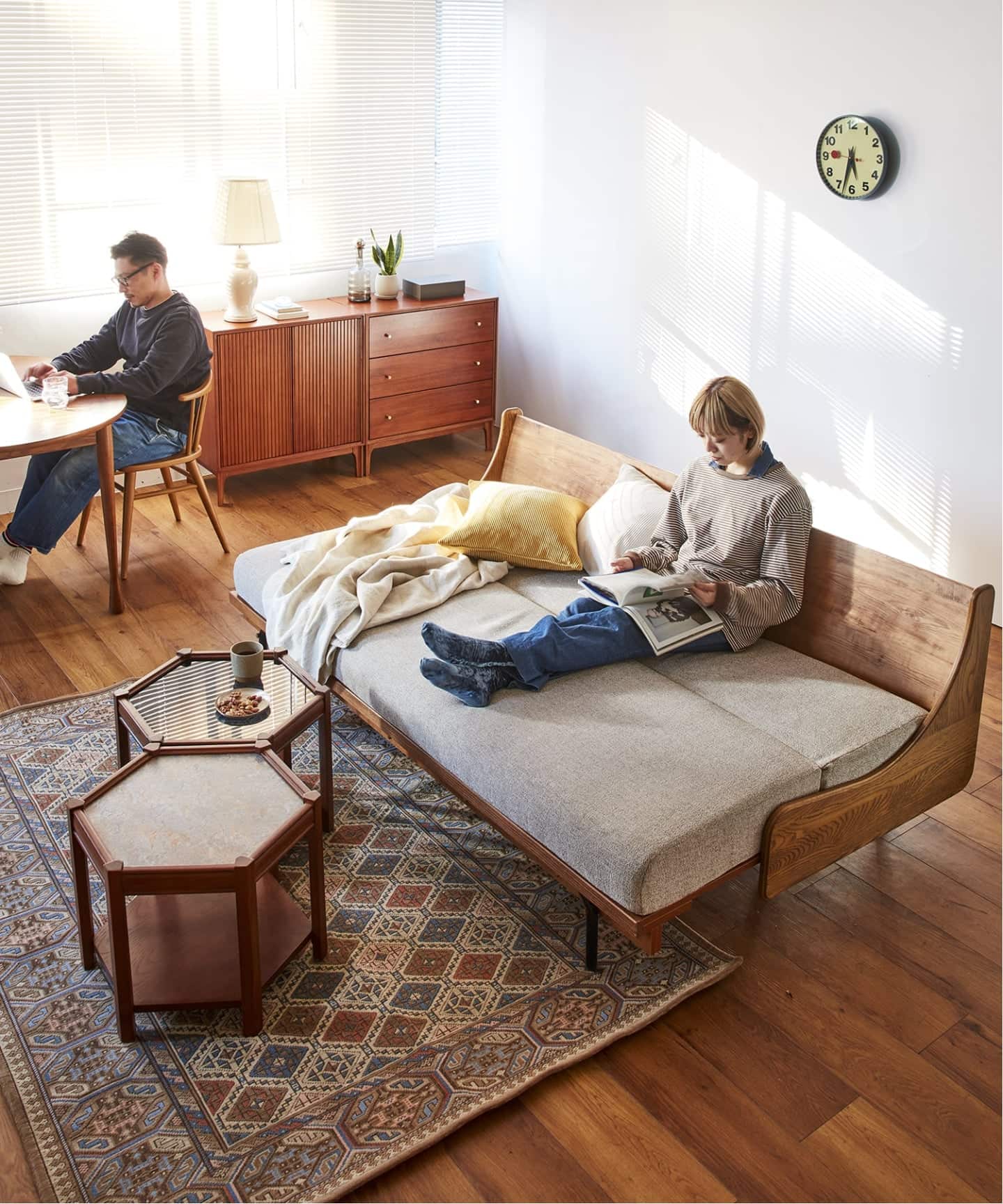 予約》《大型商品》HABITAT SOFA BED 200cm BEIGE ハビタソファ ベット