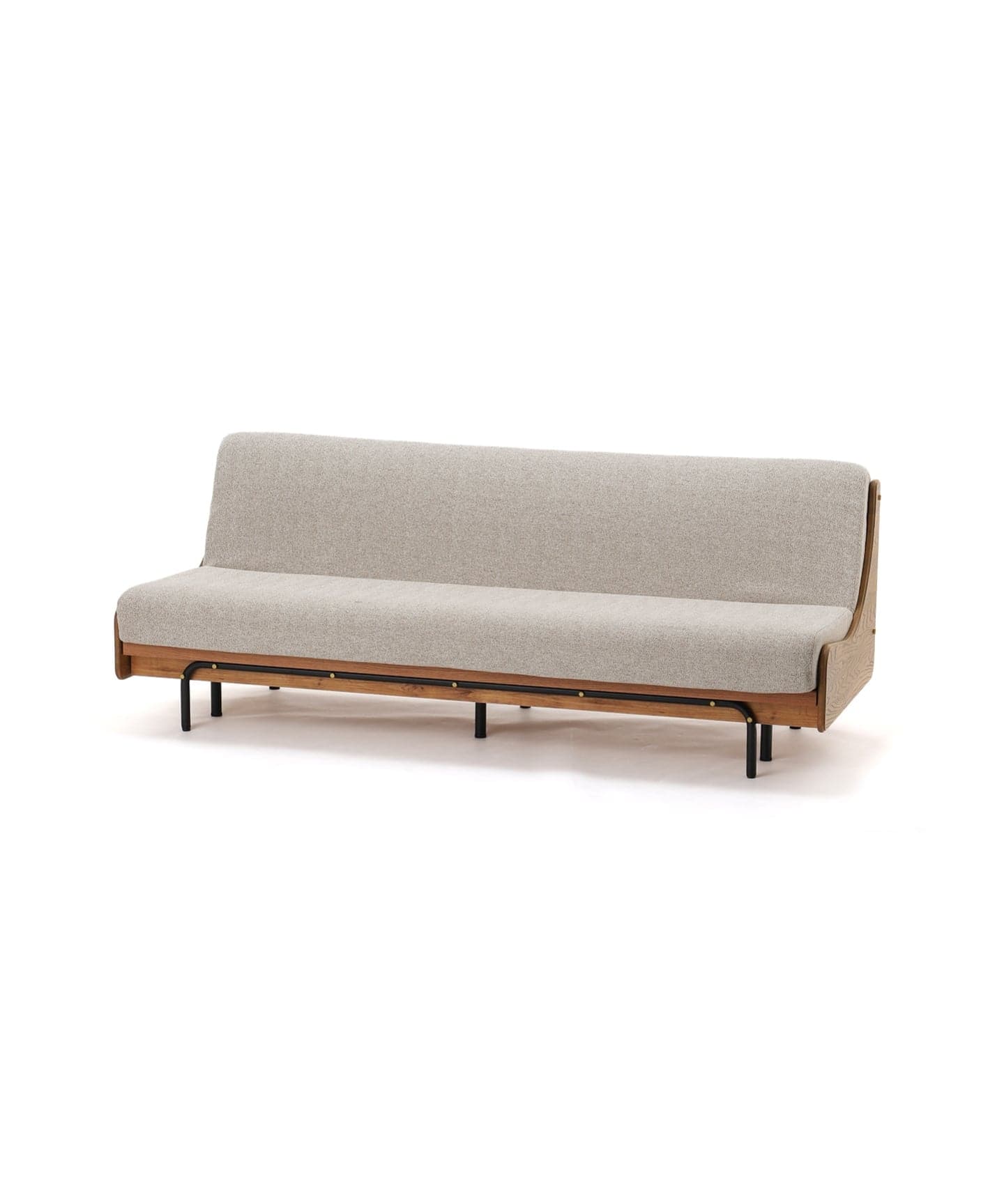 予約》《大型家具》HABITAT SOFA BED 200cm (BE) KD ハビタソファ