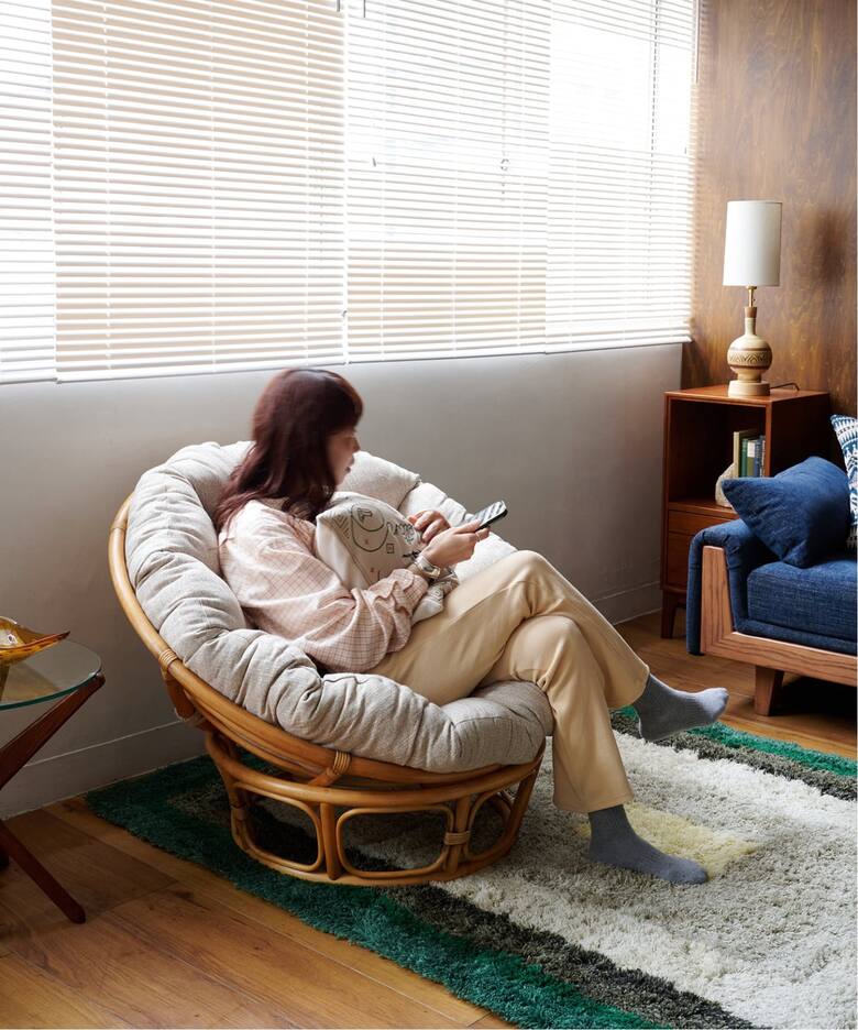予約》《大型商品》WICKER EASY CHAIR 2nd_I ウィッカーイージーチェア 