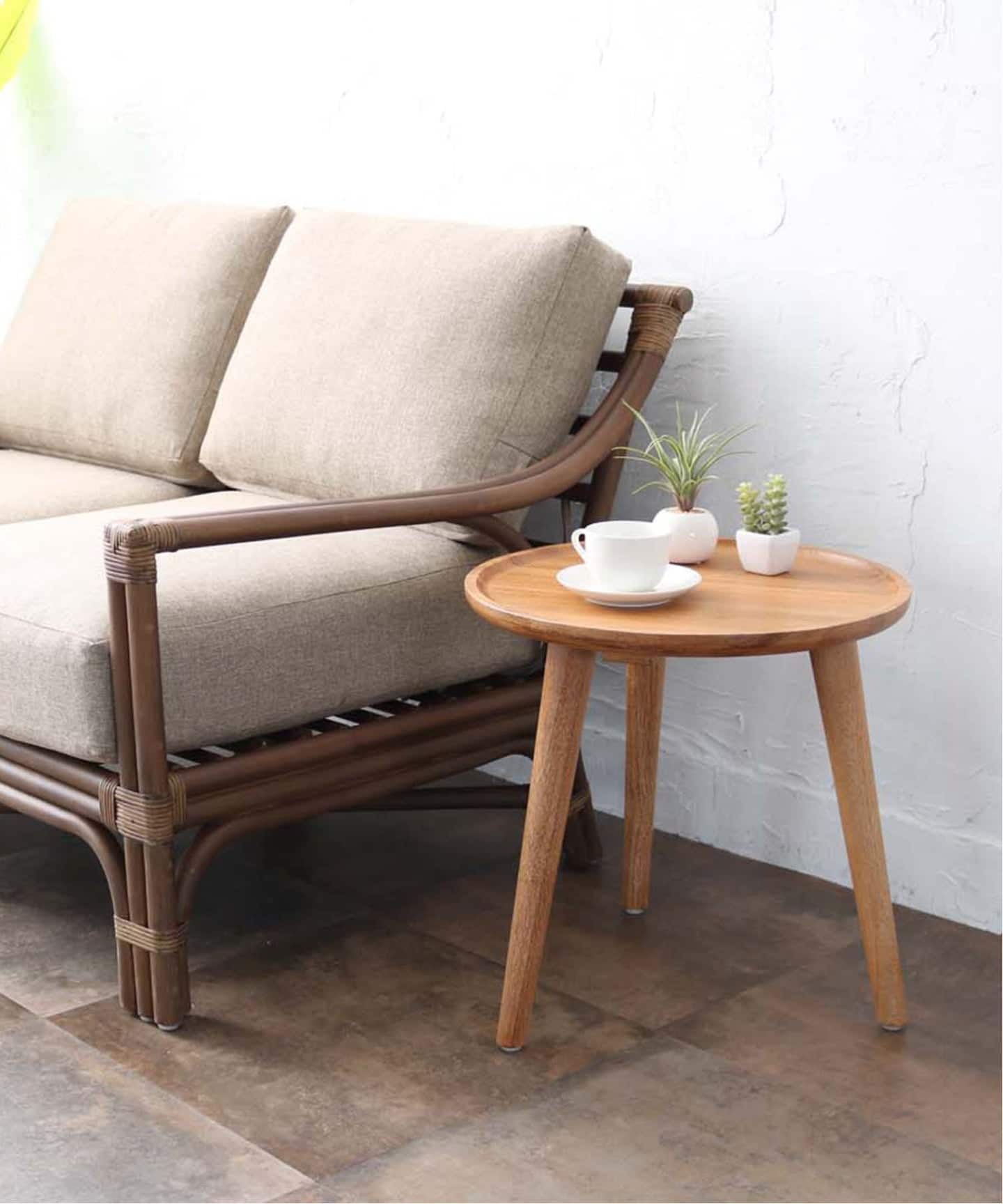 大型商品》【Sunflower Rattan】SIDE TABLE サイドテーブル（テーブル