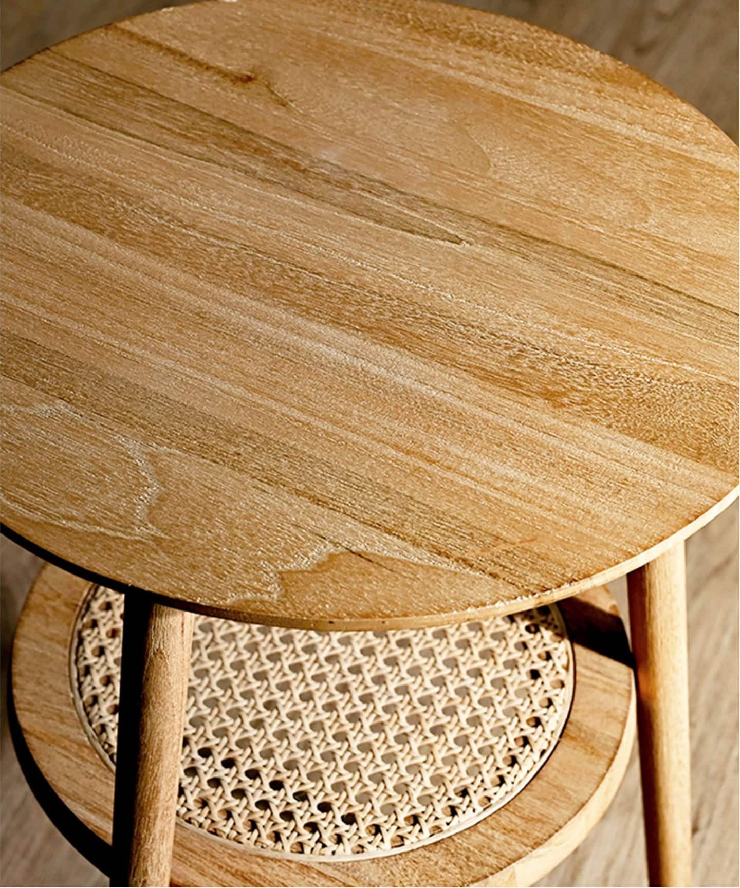 予約》《大型商品》【Sunflower Rattan】SIDE TABLE(RM) サイド